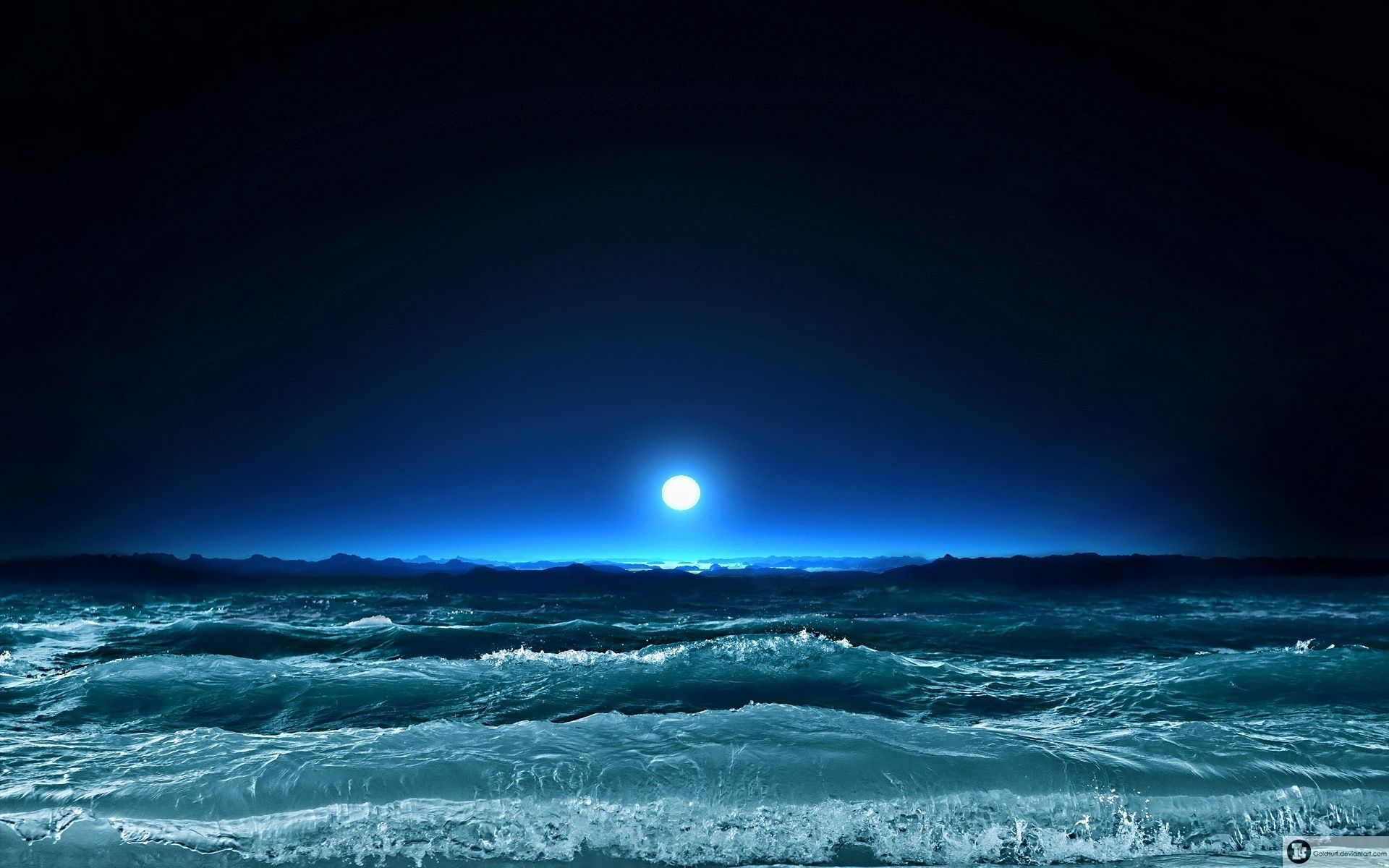 Night Ocean Desktop Wallpaper Free Night Ocean Desktop Background