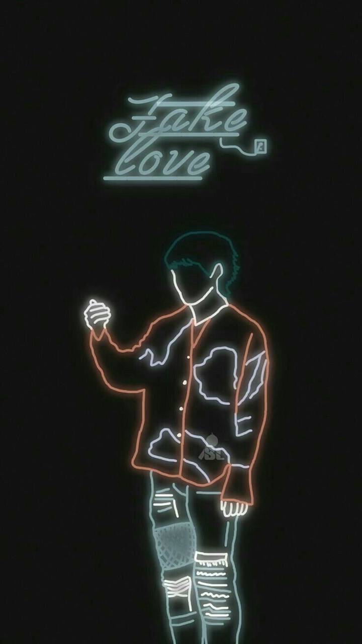 Fake love wallpaper