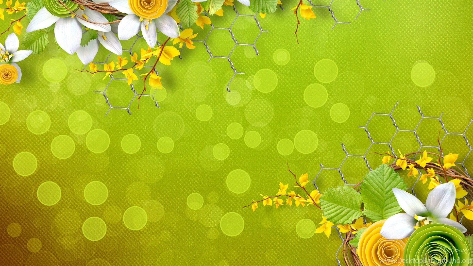 Yellow And Green Nature Wallpaper Desktop Background
