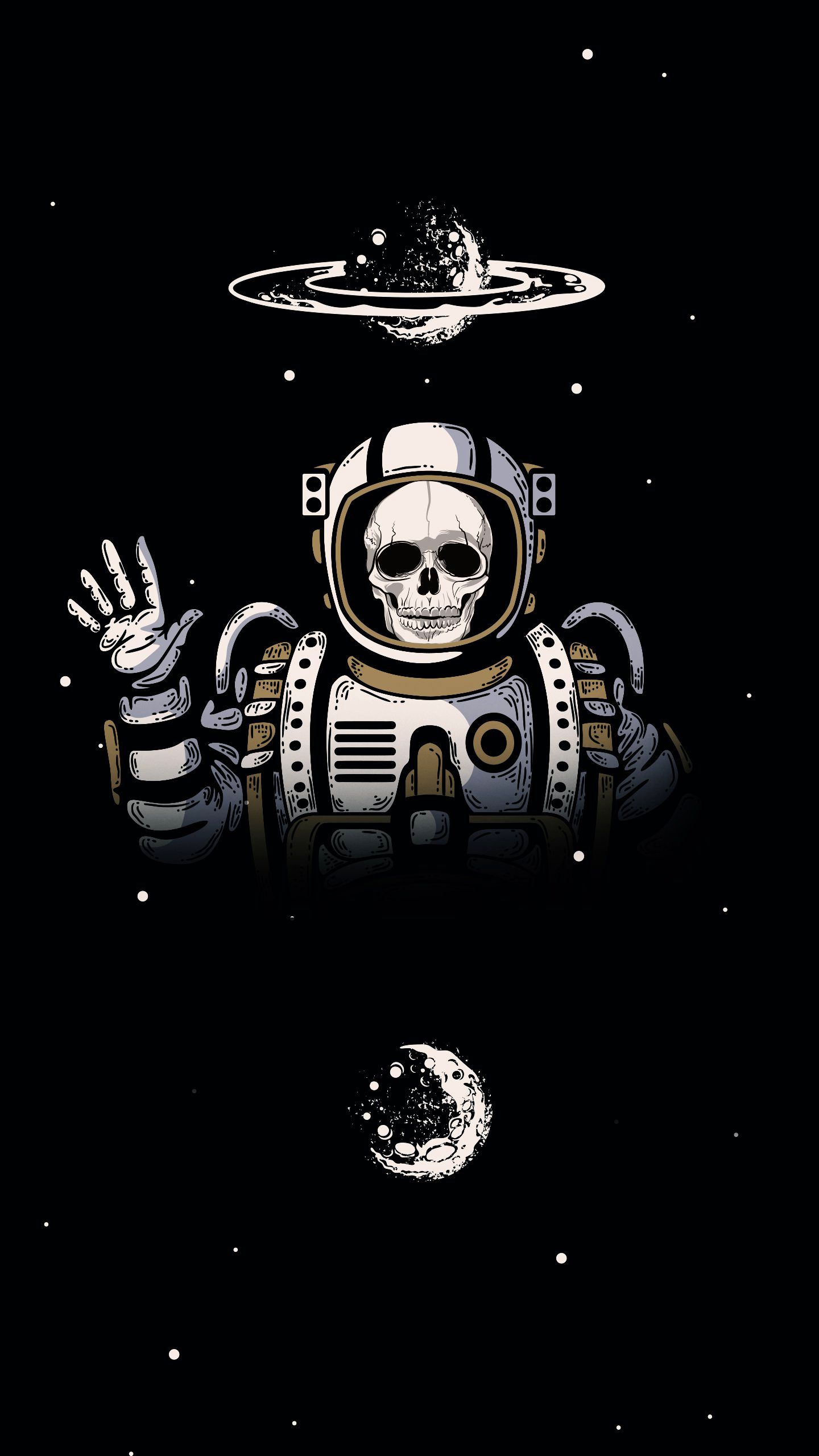 amoled. space. skull. wallpaper. Skull wallpaper, Astronaut wallpaper, Astronaut art