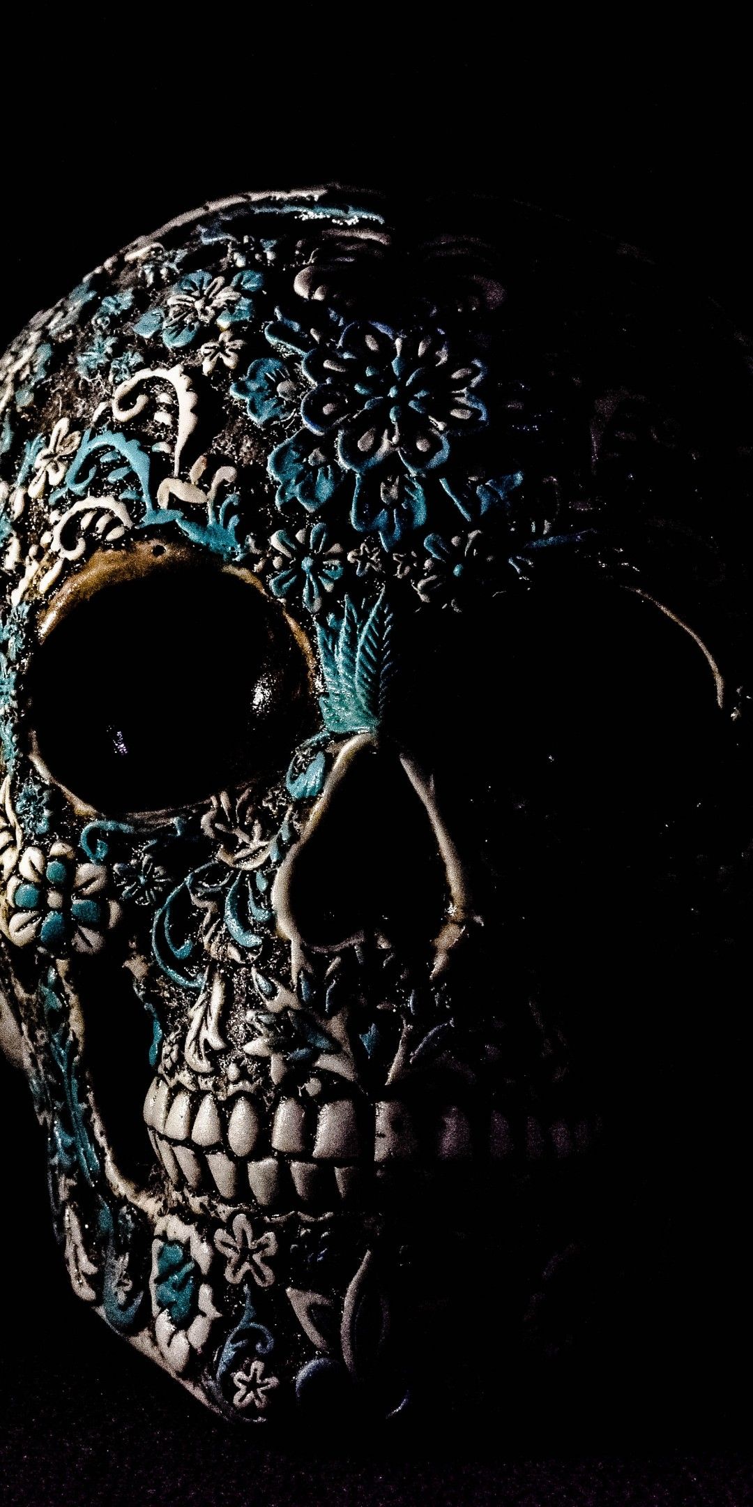 Skull 4K Wallpaper, Human, Skeleton, Black background, Art, 5K, Graphics CGI