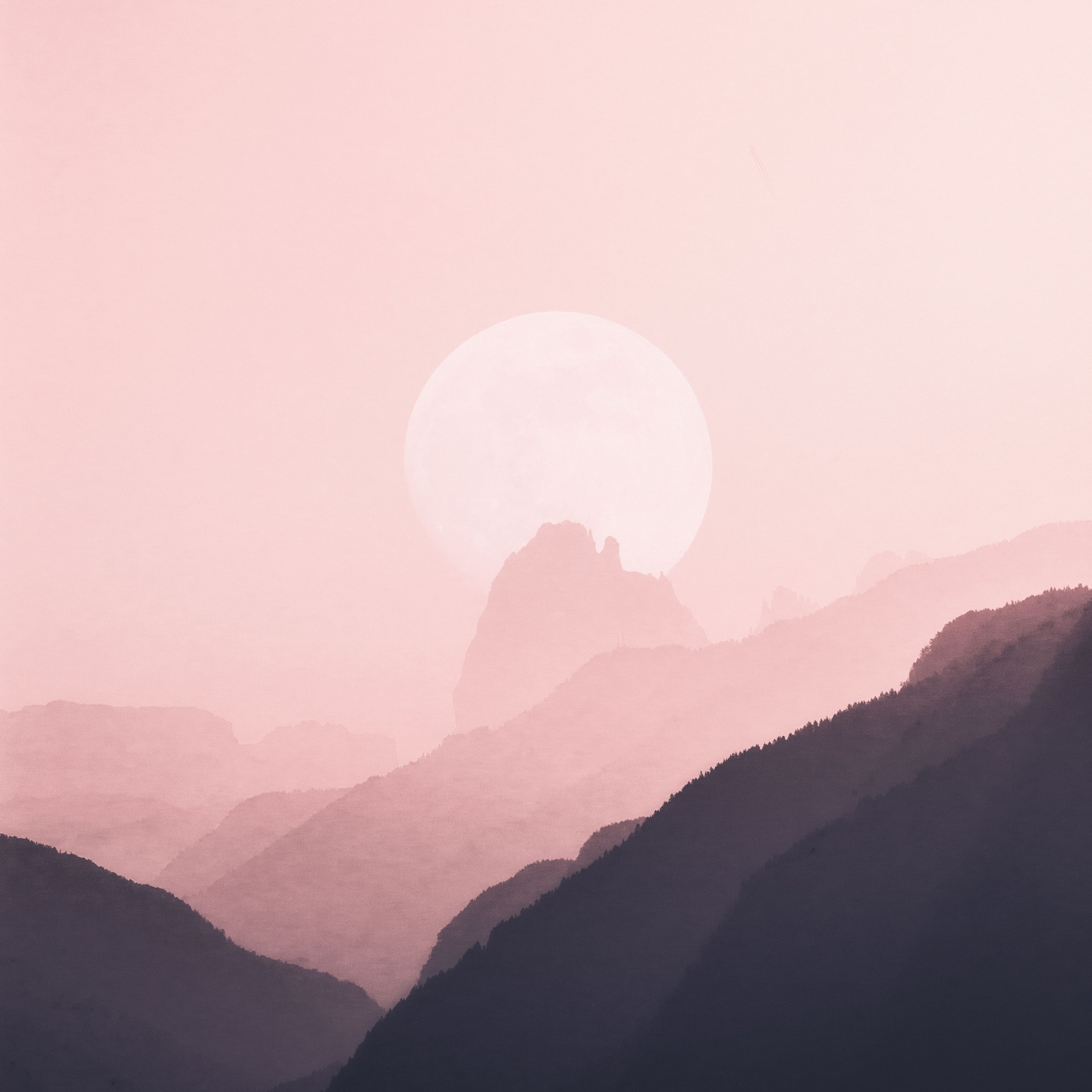 Download Minimal, horizon, nature, mountains, silhouette wallpaper, 2932x iPad Pro Retina