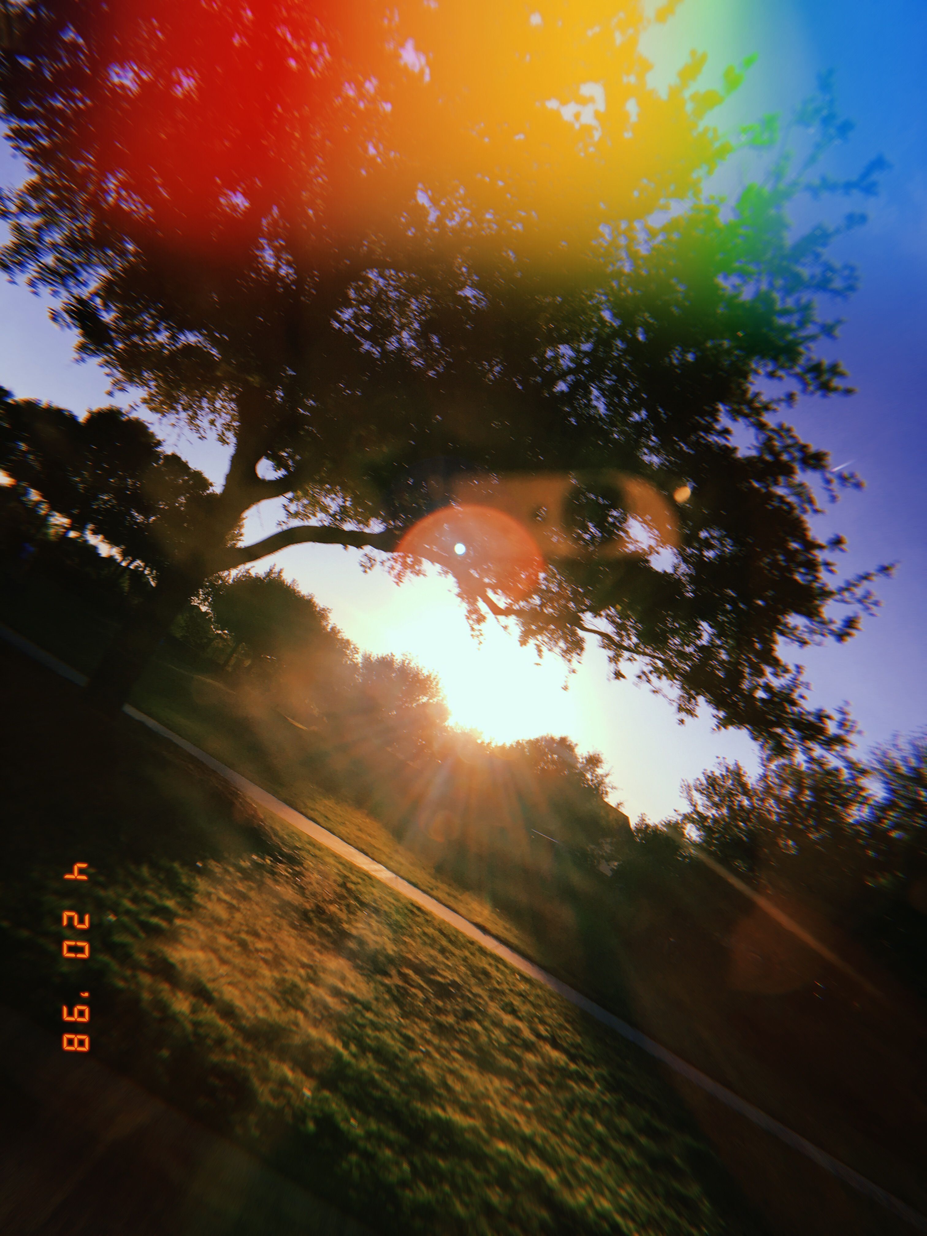 HUJI is the app that did this! Definitely recommend!!. Outdoor, Celestial, Sunset