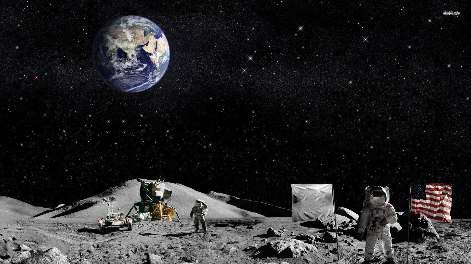 Astronaut On Moon Wallpaper Free Astronaut On Moon Background