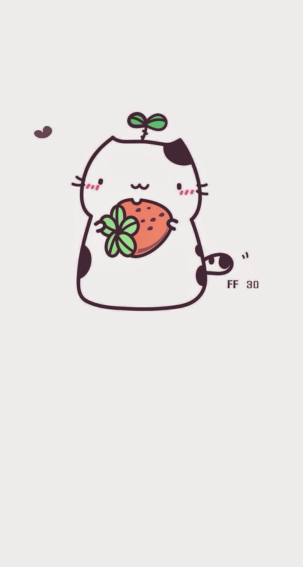 Strawberry cat :3. Desenhos kawaii, Gatinho kawaii, Desenhos de gatos