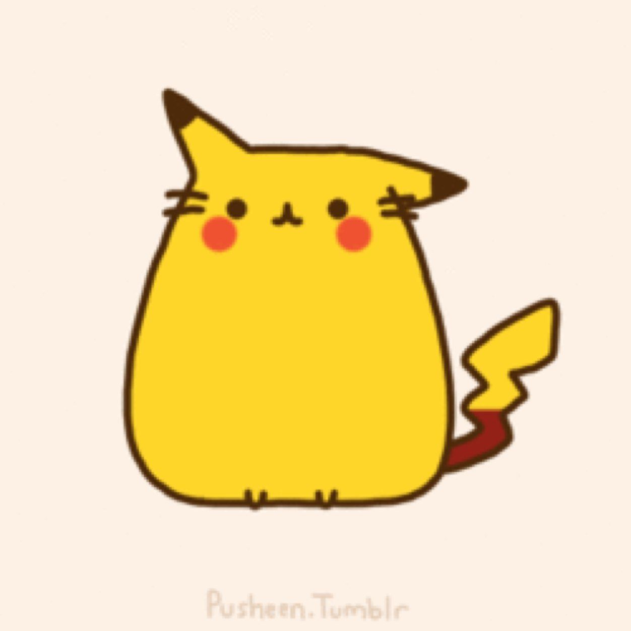 Pikachu Pusheen Gif