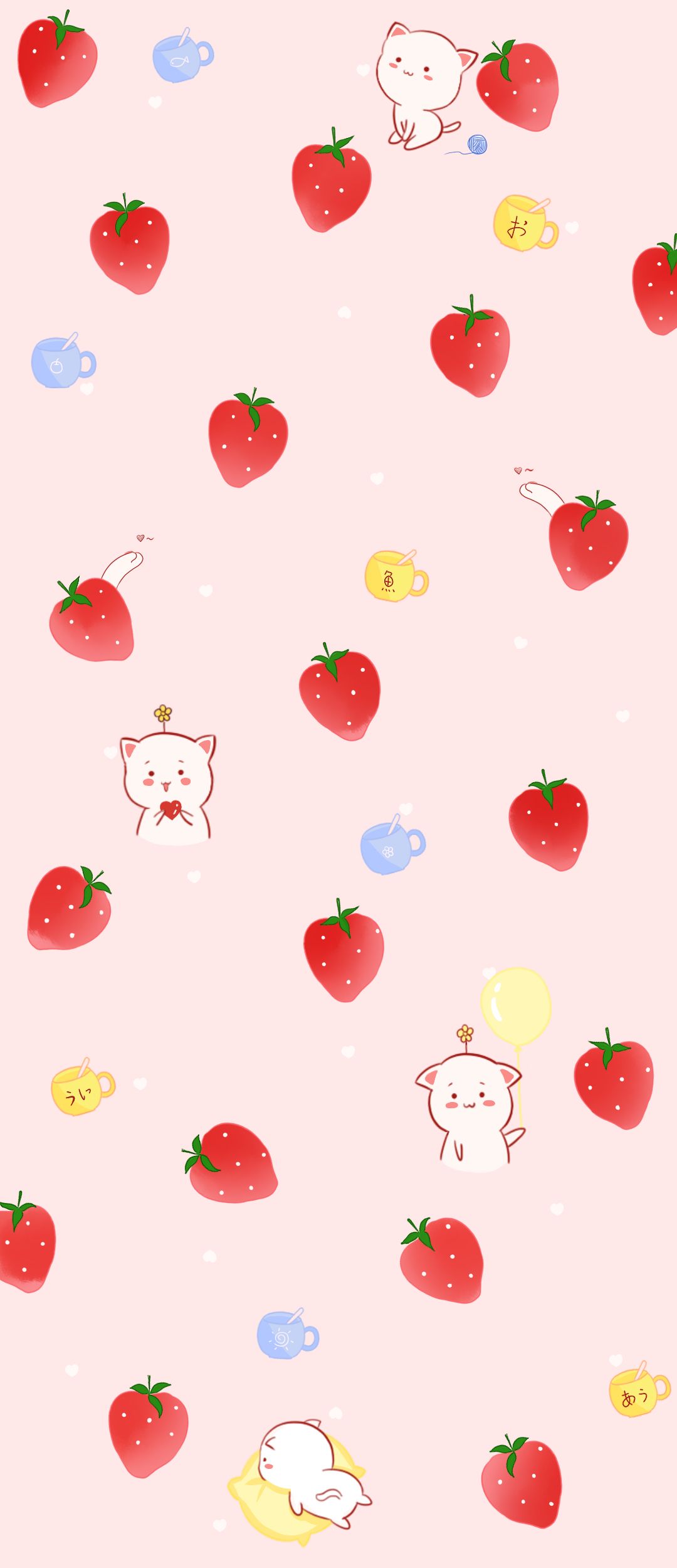 strawberry wallpaper. iPhone wallpaper tumblr aesthetic, Cute patterns wallpaper, Wallpaper iphone cute