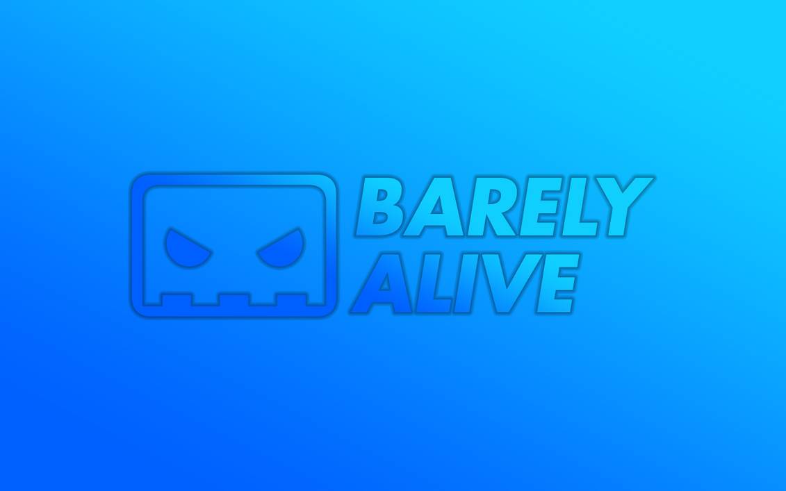 BARELY ALIVE Blue Gradient Wallpaper (1280 x 800)