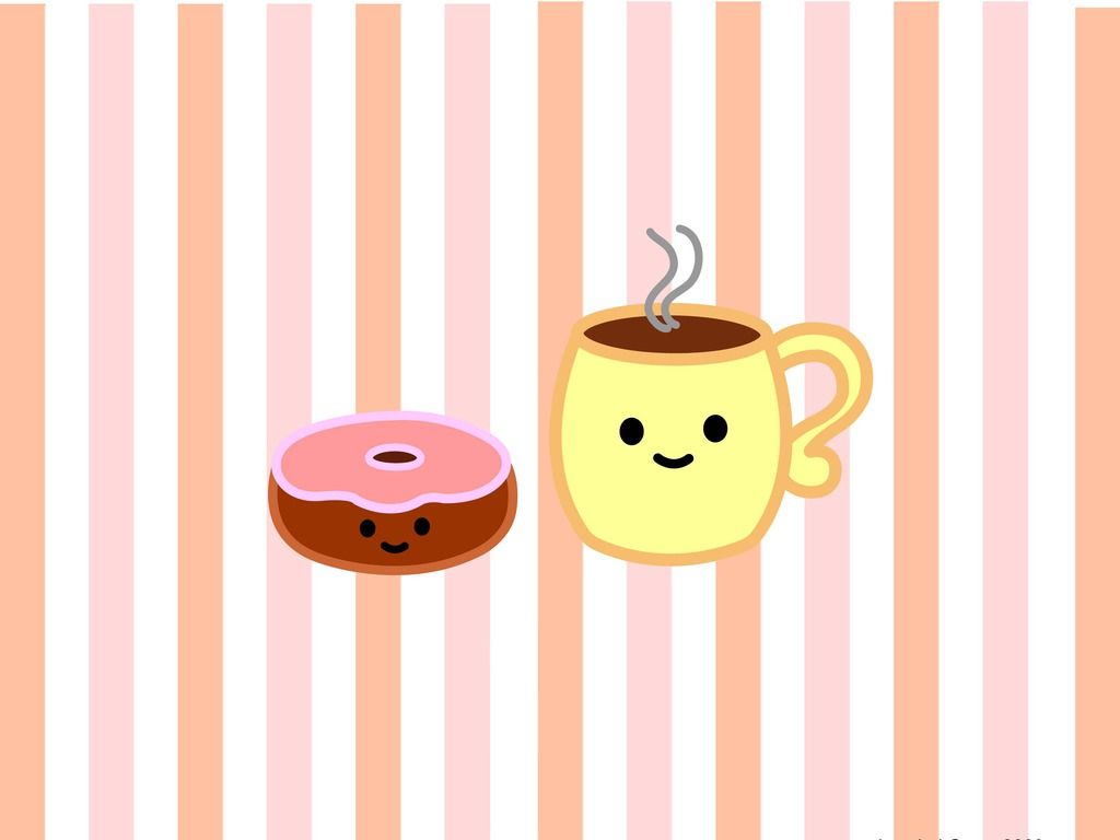 Donut and Coffee Wallpaper