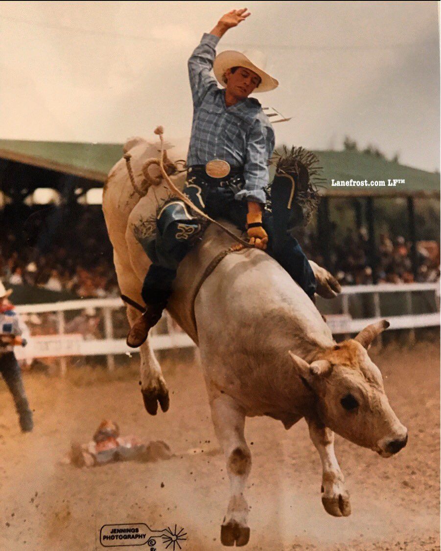 Lane Frost by Lane Frost Brand‏ Jul 2017 More In honor of here's #lanefrost. Bucking bulls, Bull riders, Pbr bull riding