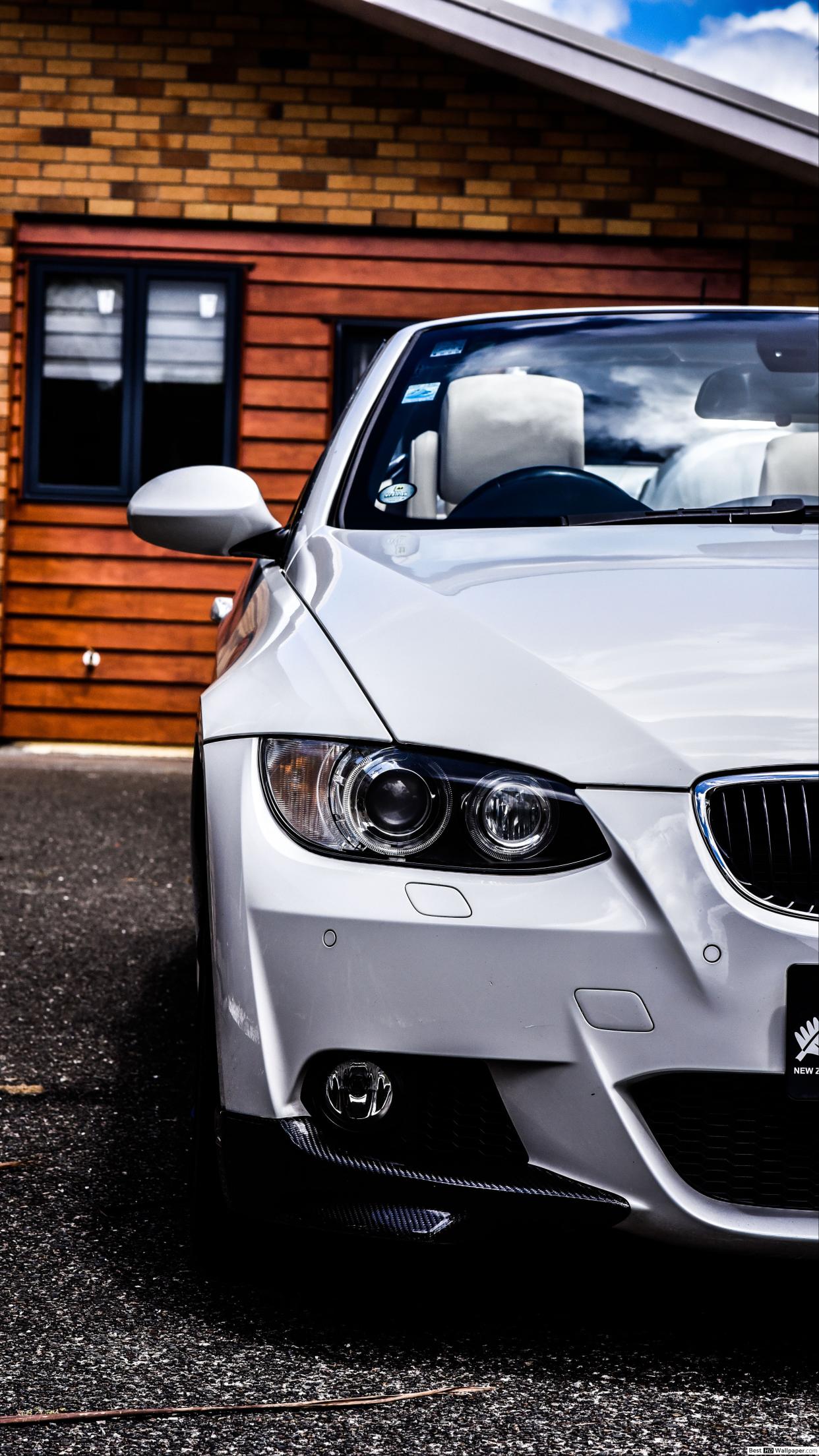 Silver BMW 335i Parking In Front of House HD wallpaper download