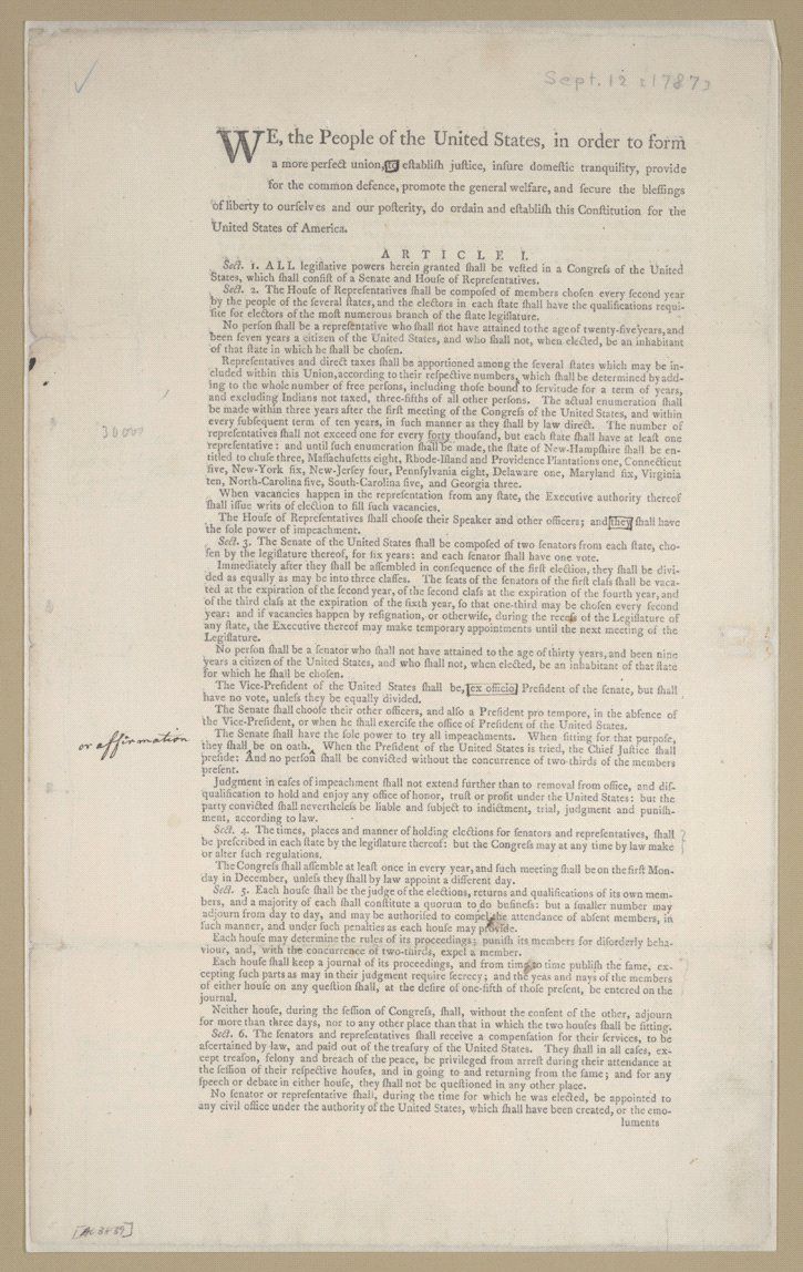 Convention and Ratification the United States. Exhibitions of Congress