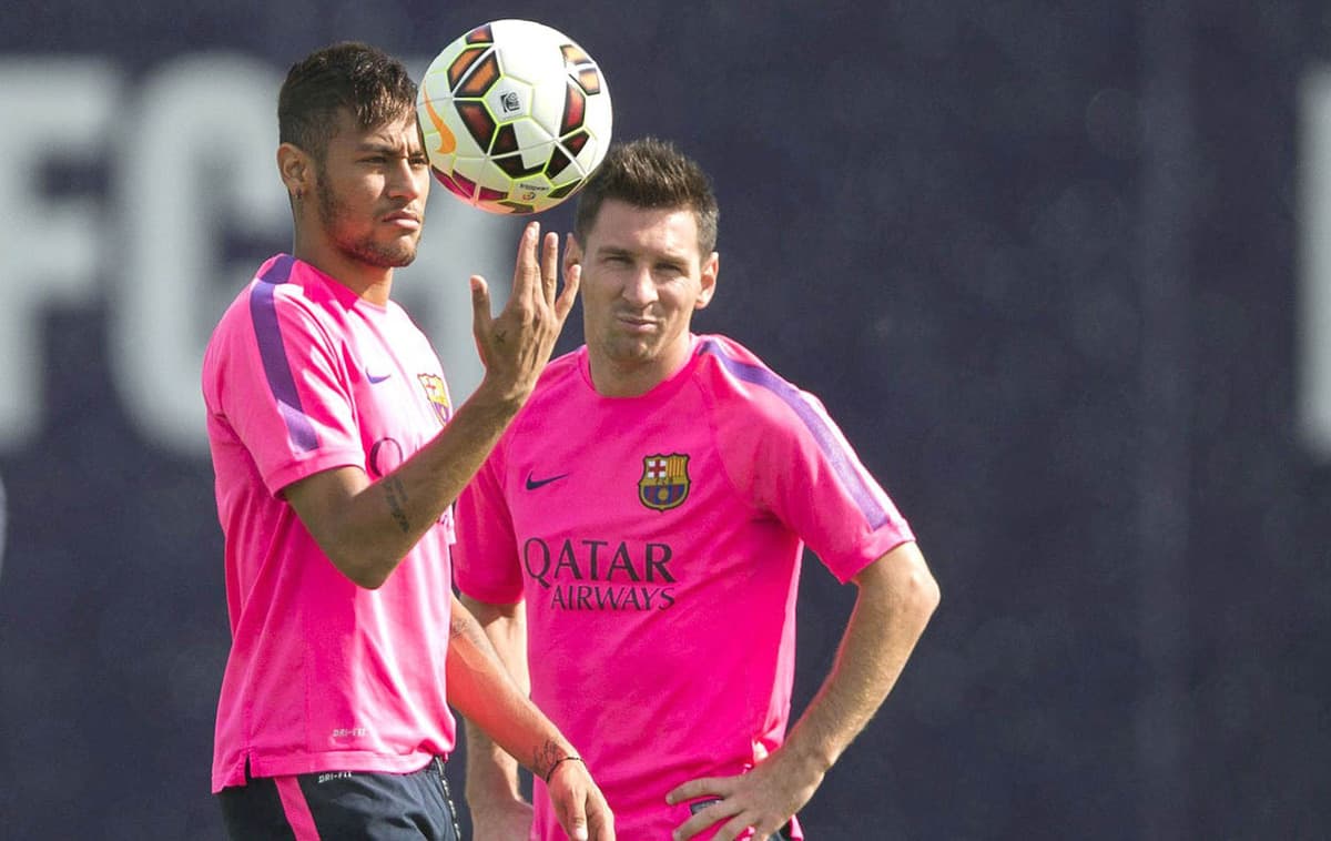Messi And Neymar At Barcelona Training Wallpaper Hd 2