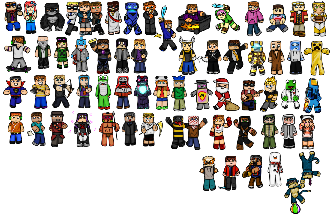 Free download Minecraft Chibis Youtubers by GoldSolace [1103x724] for your Desktop, Mobile & Tablet. Explore Minecraft Youtuber Wallpaper. The Best Minecraft Wallpaper, YouTube Wallpaper Background, Minecraft Wallpaper Border