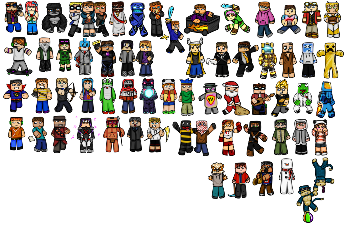 Free download Minecraft Chibis Youtubers by GoldSolace [1103x724] for your Desktop, Mobile & Tablet. Explore Minecraft Youtuber Wallpaper. The Best Minecraft Wallpaper, YouTube Wallpaper Background, Minecraft Wallpaper Border