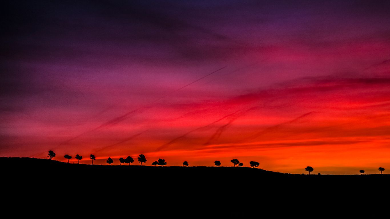 Early Morning Dark Red Scenery 4k 1366x768 Resolution HD 4k Wallpaper, Image, Background, Photo and Picture