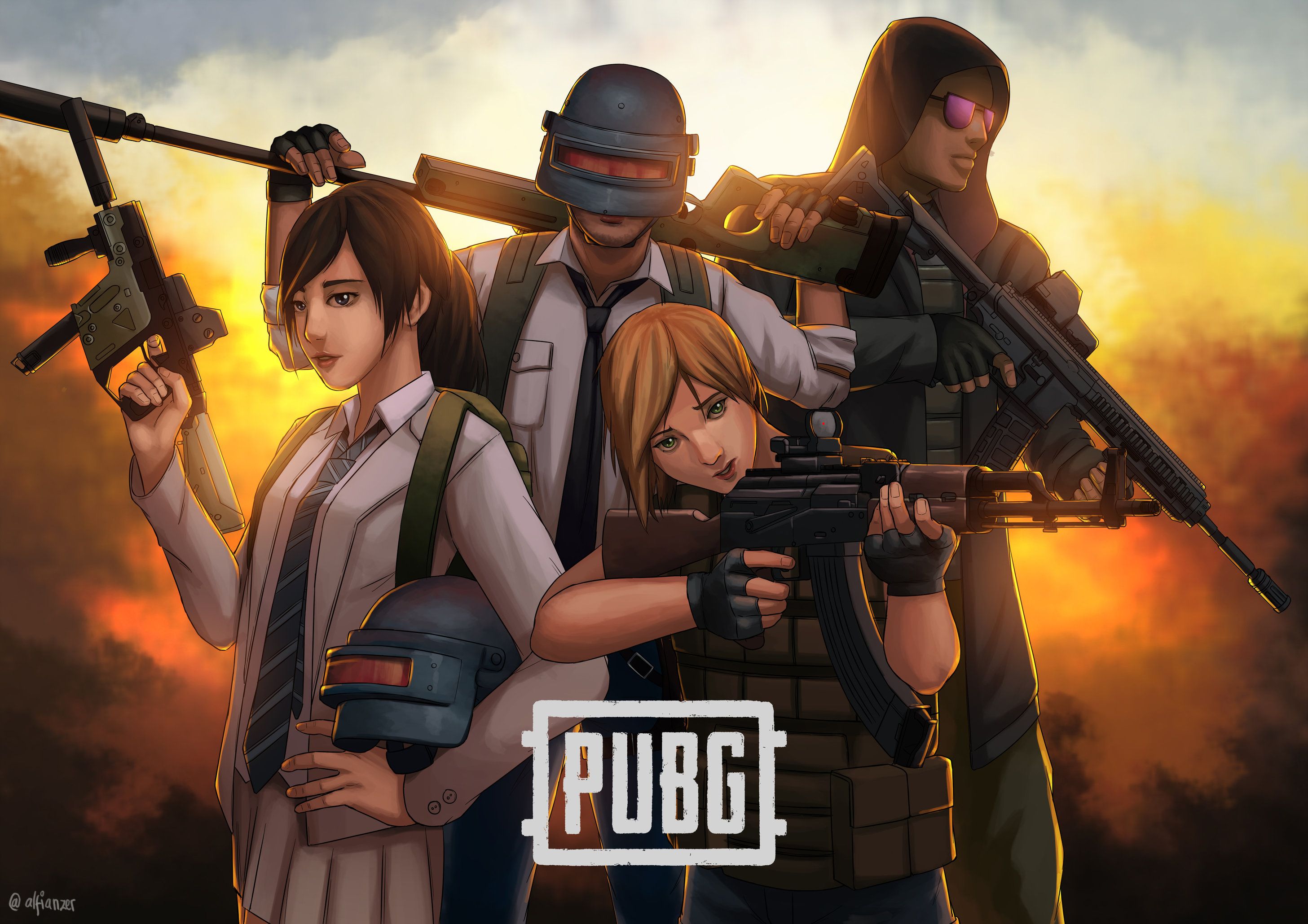 Pubg Squad Art, HD Games, 4k Wallpaper, Image, Background, Photo and Picture