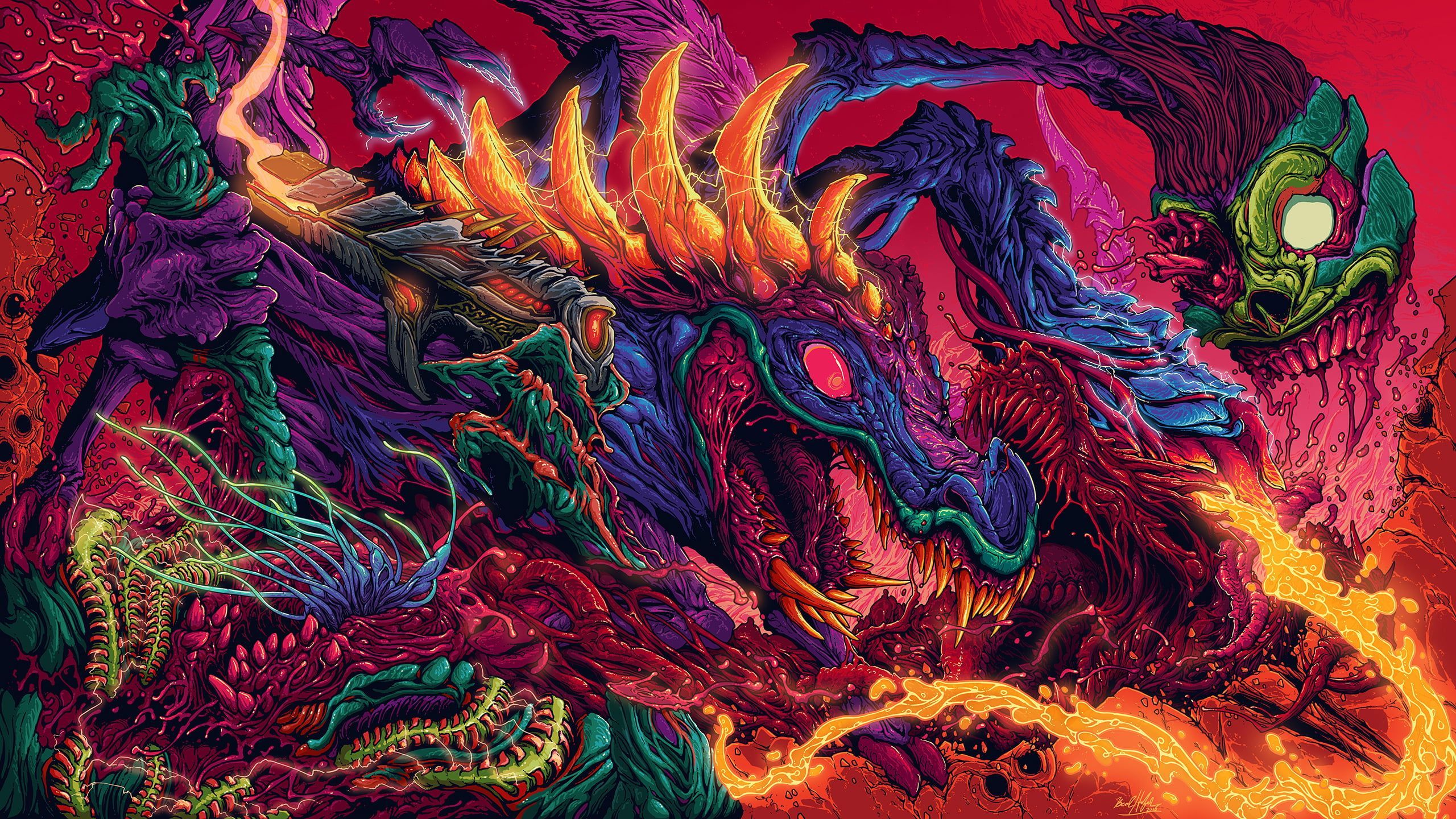 dragon painting #psychedelic #trippy #colorful #creature #Hyperbeast K # wallpaper #hdwallpaper #d. Desktop wallpaper art, Hyper beast wallpaper, Beast wallpaper