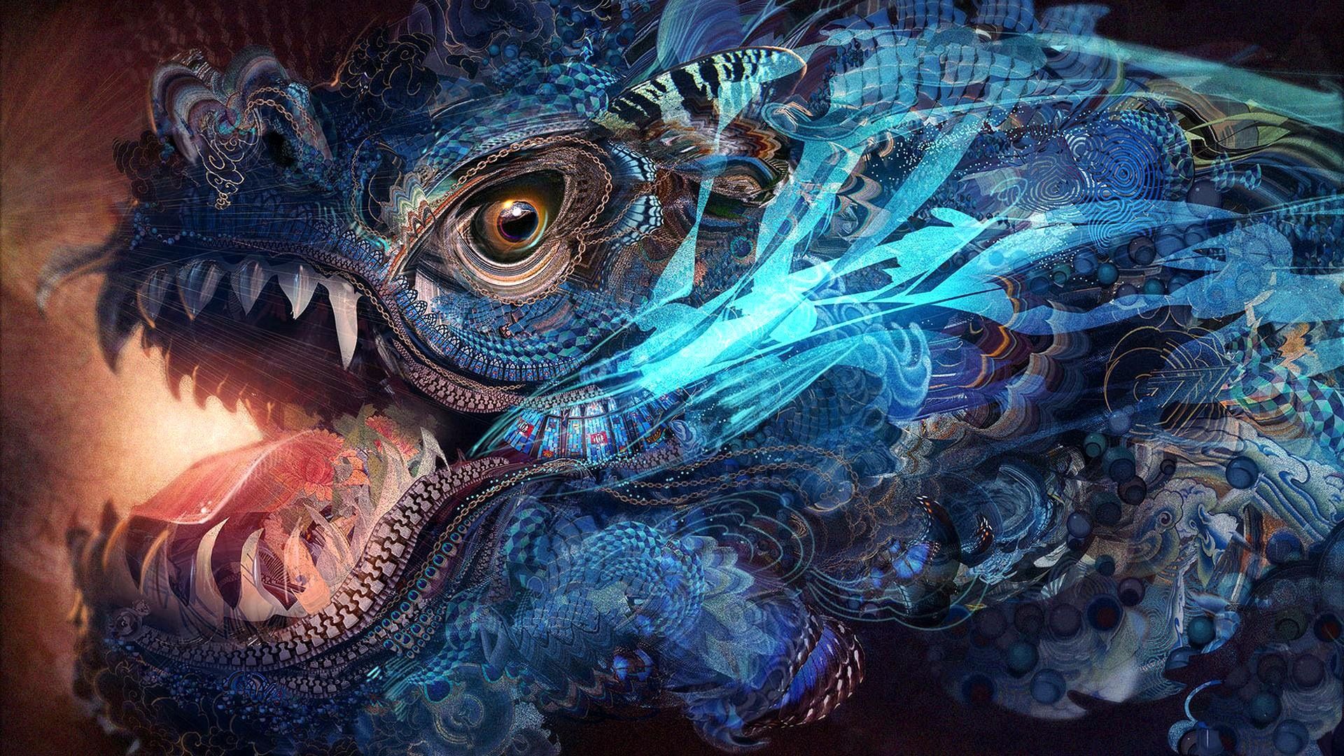 Wallpaper Fantasy Art, Colorful, Texture, Dragon Jones Dragon