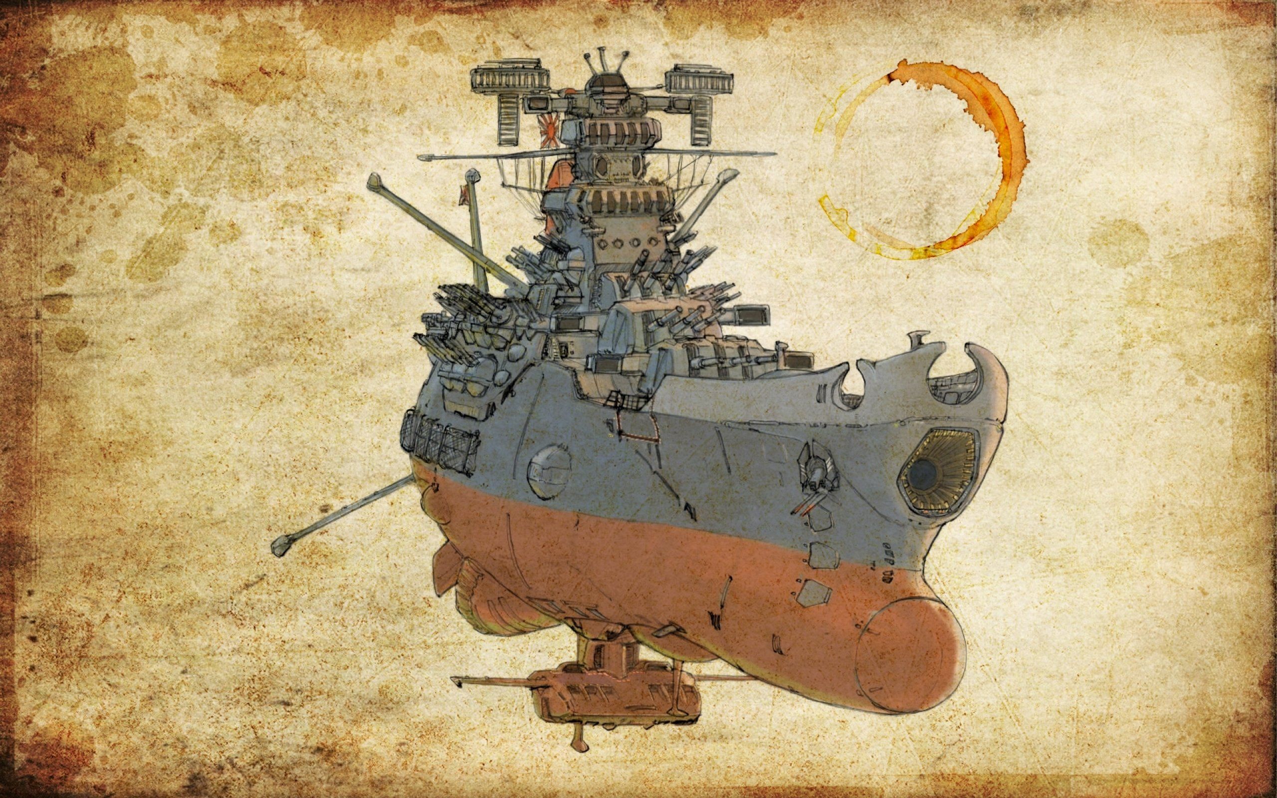 space, Battleship, Yamato, Anime, Sci fi, Science, Fiction, Futuristic, Spaceship, Ship, Boat, Anime Wallpaper HD / Desktop and Mobile Background
