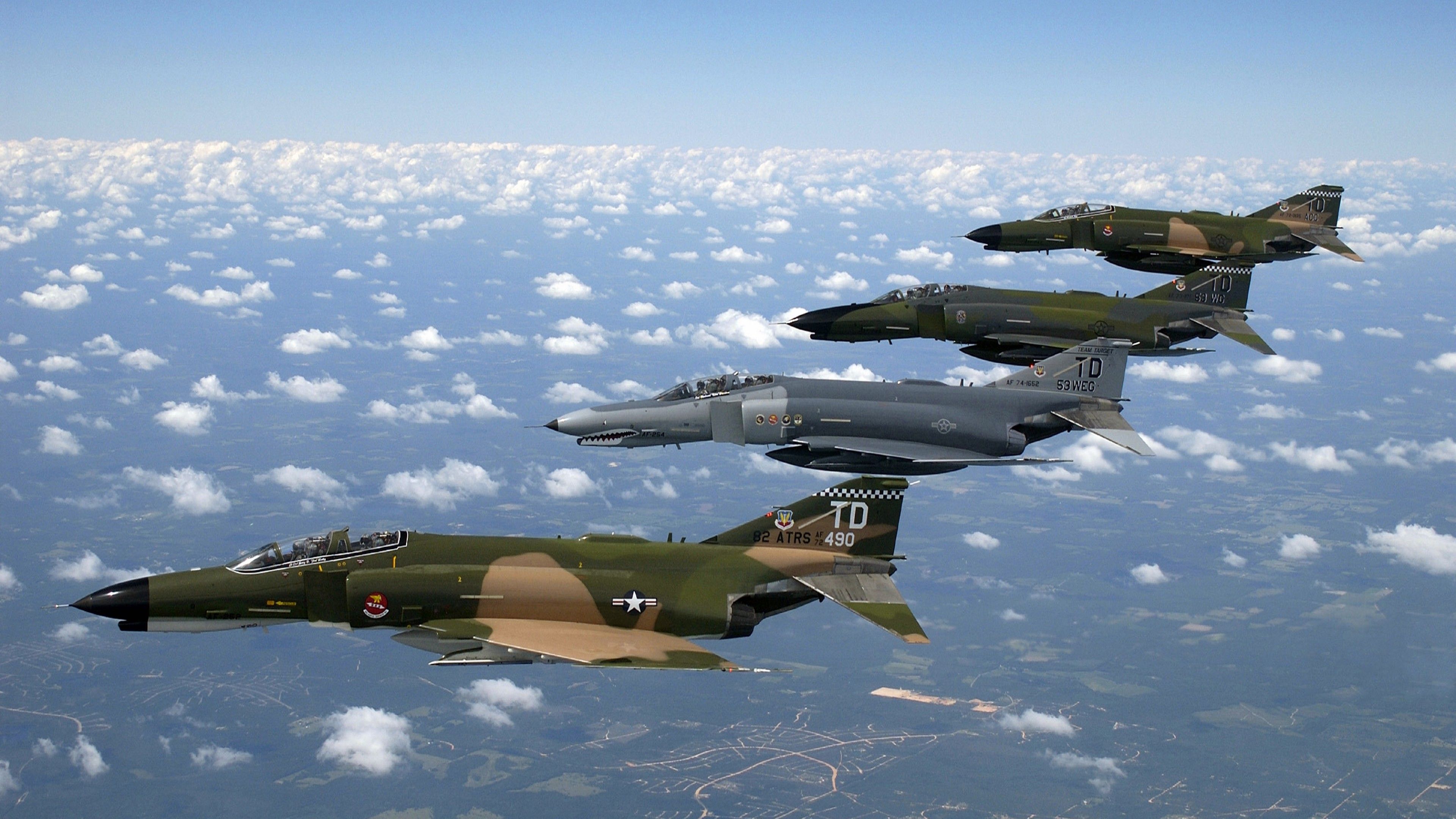 Wallpaper McDonnell Douglas F 4 Phantom II, F Fighter Bomber, Phantom US Air Force, Fighter, Military