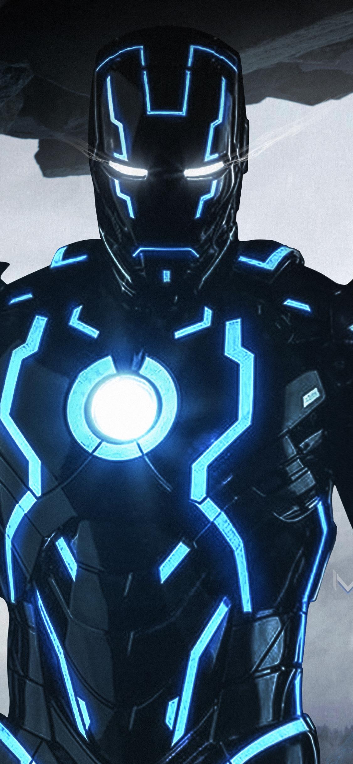 Iron Man Black And Blue Wallpaper