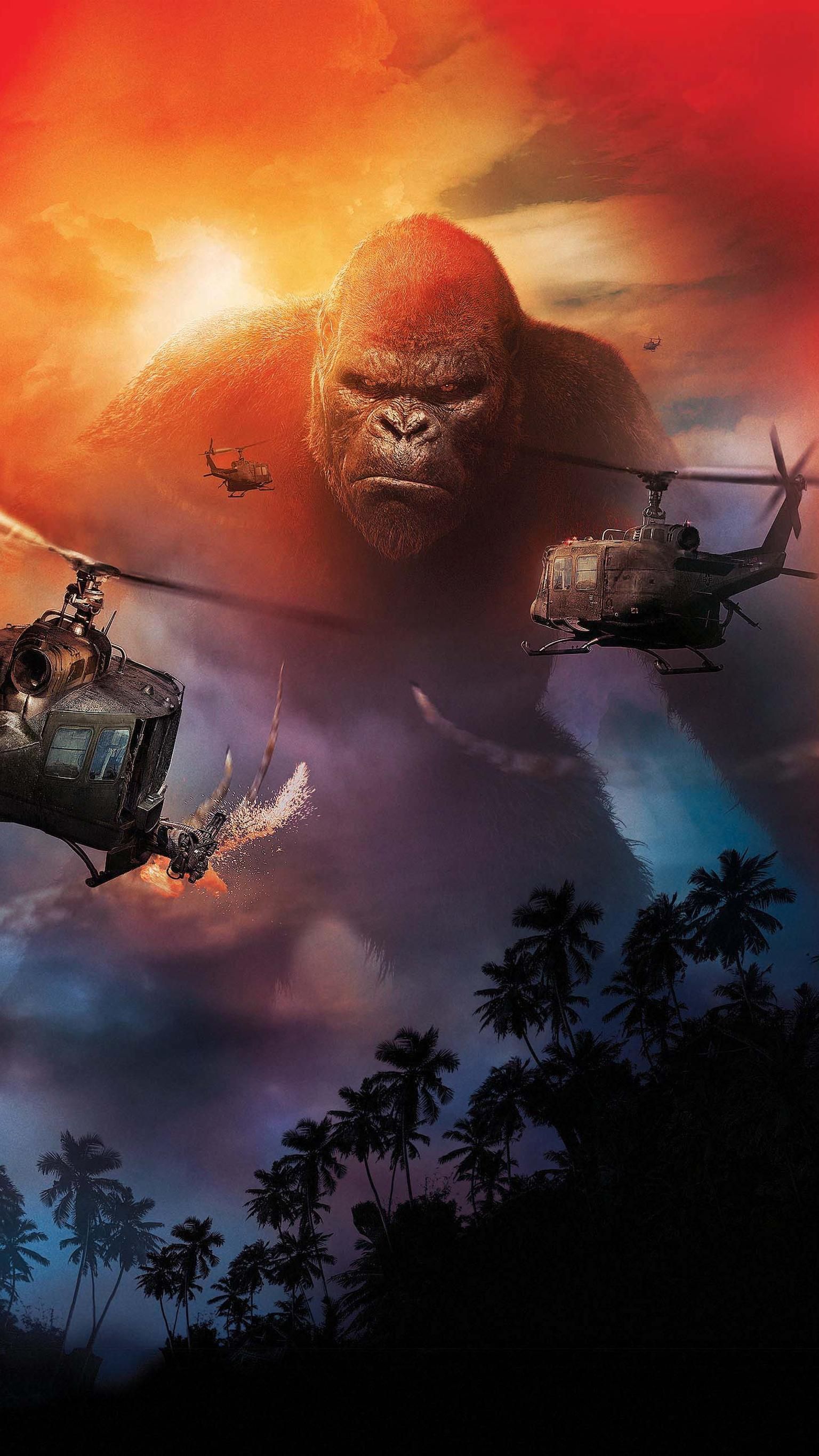 Kong: Skull Island (2017) Phone Wallpaper. Moviemania. King kong art, King kong skull island, Godzilla wallpaper