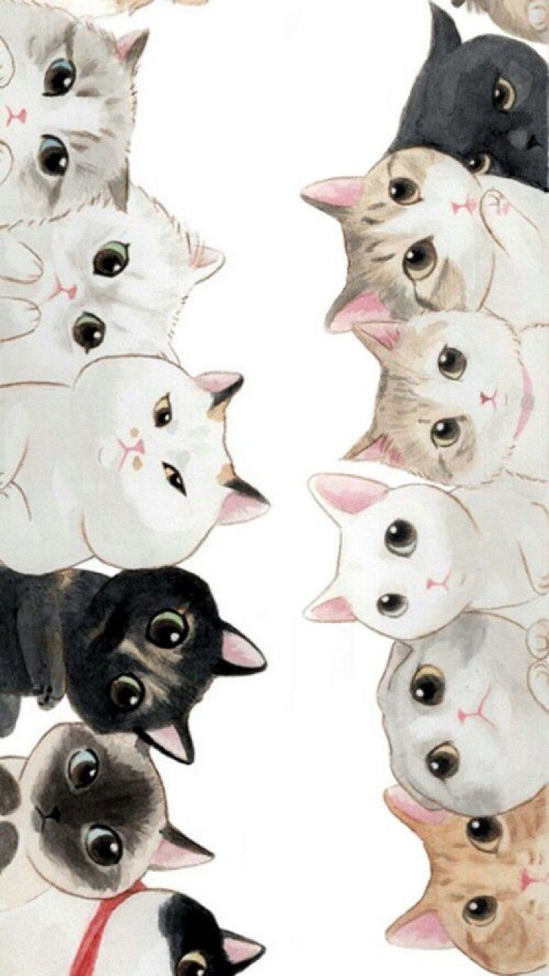 Cute Cat to see more #animals #art wallpaper - #cute #cuteanimals. Cat phone wallpaper, Cat art, Cute cat wallpaper