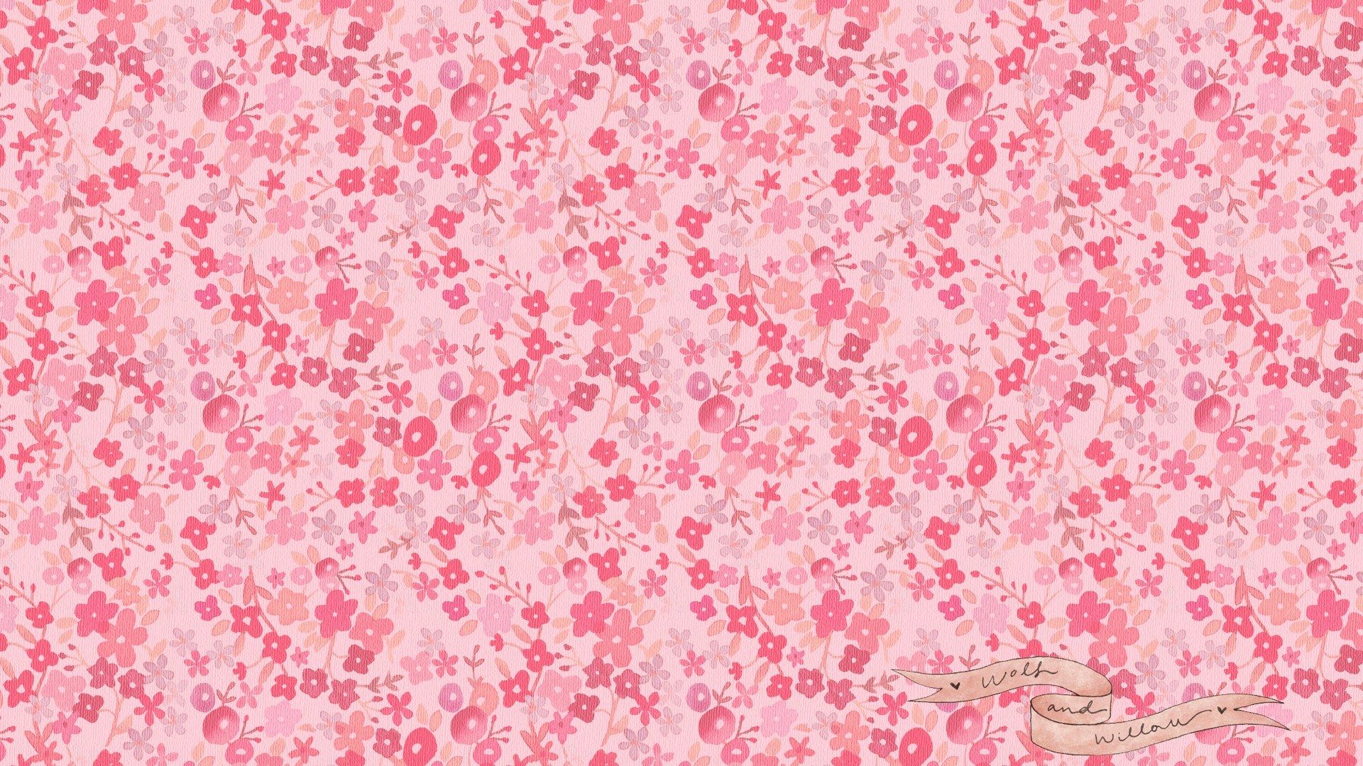 Pink pattern flower wallpaper • Wallpaper For You The Best Wallpaper For Desktop & Mobile • Girly Wallpaper