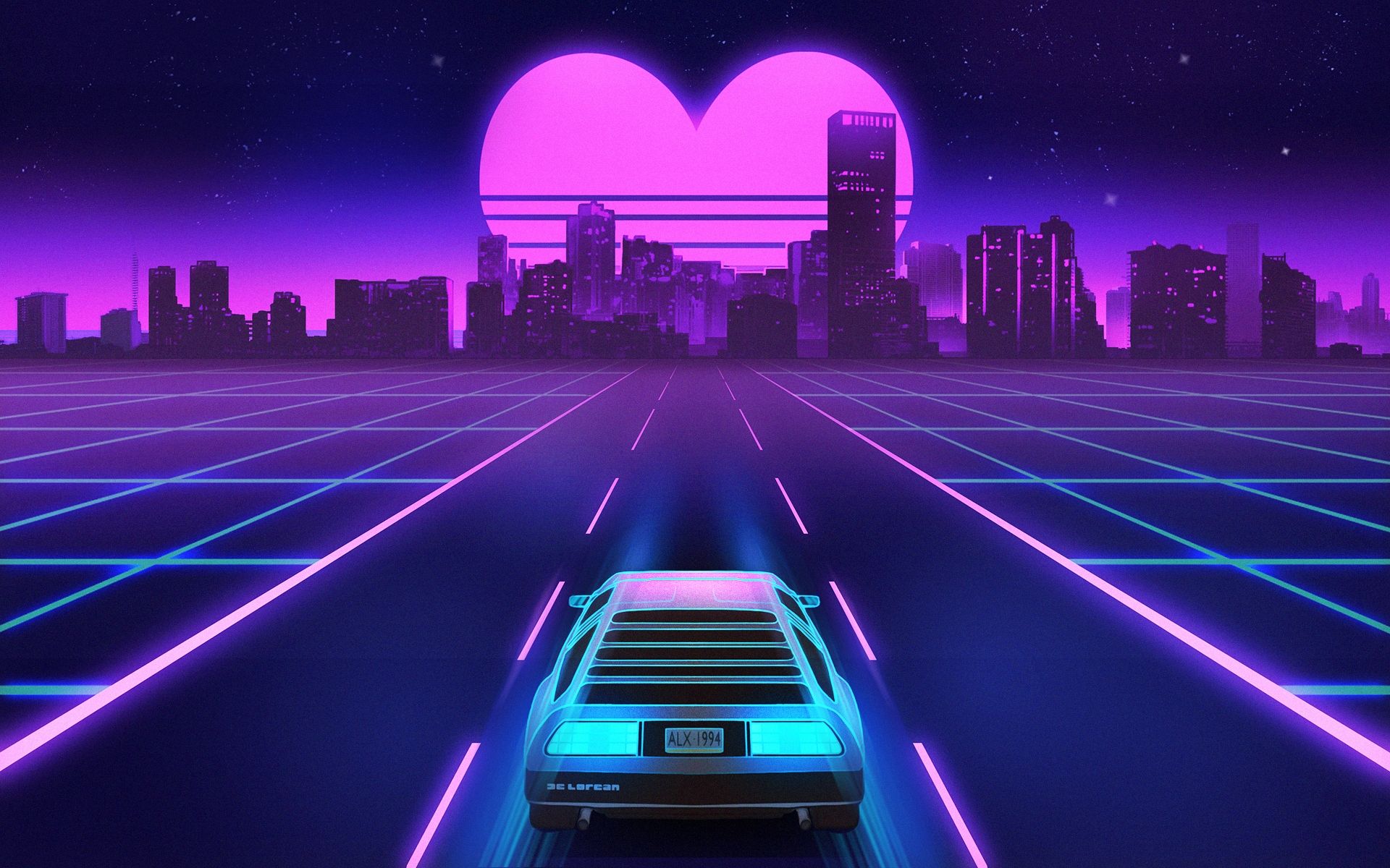 Retro Neon Background Fresh Synthwave Wallpaperafari This Month of The Hudson