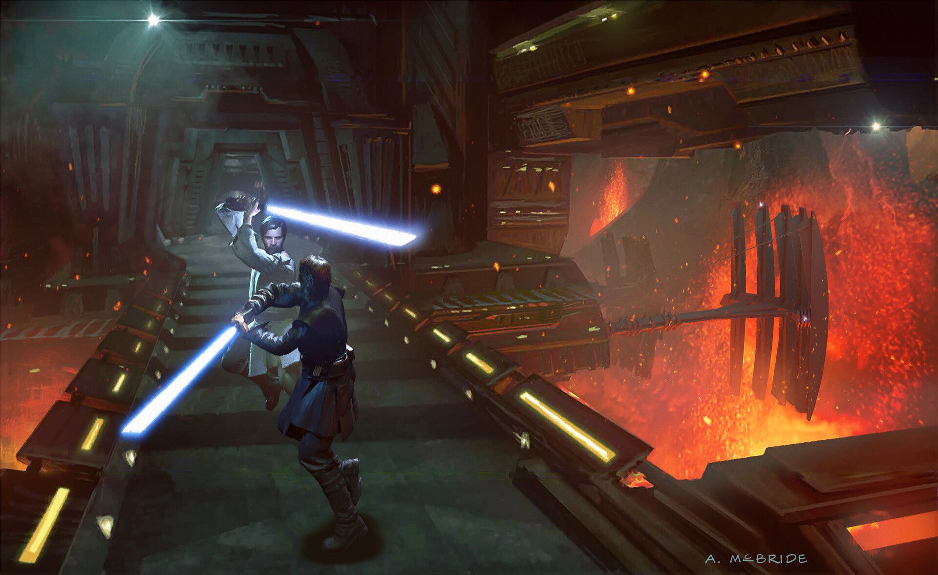 Sci Fi Star Wars Anakin Skywalker Star Wars Episode III Revenge Of The Sith Obi Wan Kenobi HD Wallpaper Background Image