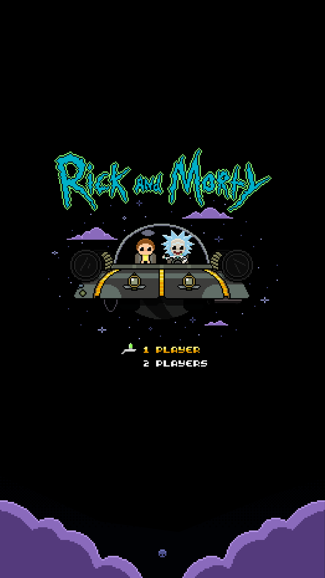 Rick And Morty 8 Bit Game Black Wallpaper HD
