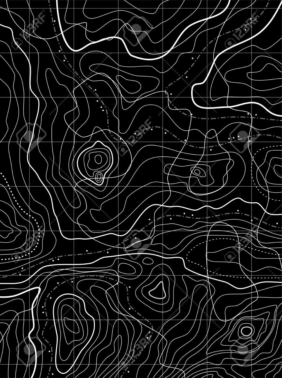 topography vector map, Map design, Contour map