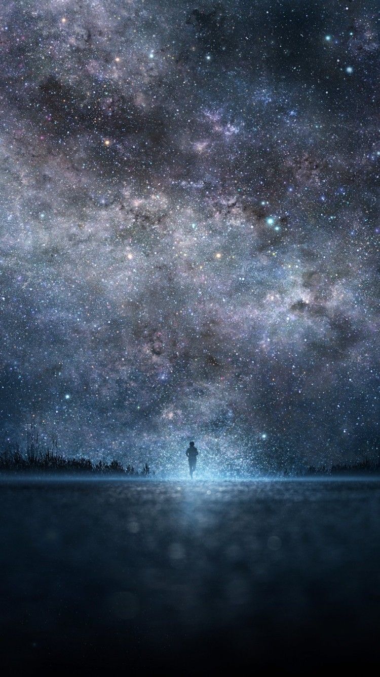 Night and stars HD Wallpaper for iPhone 6s