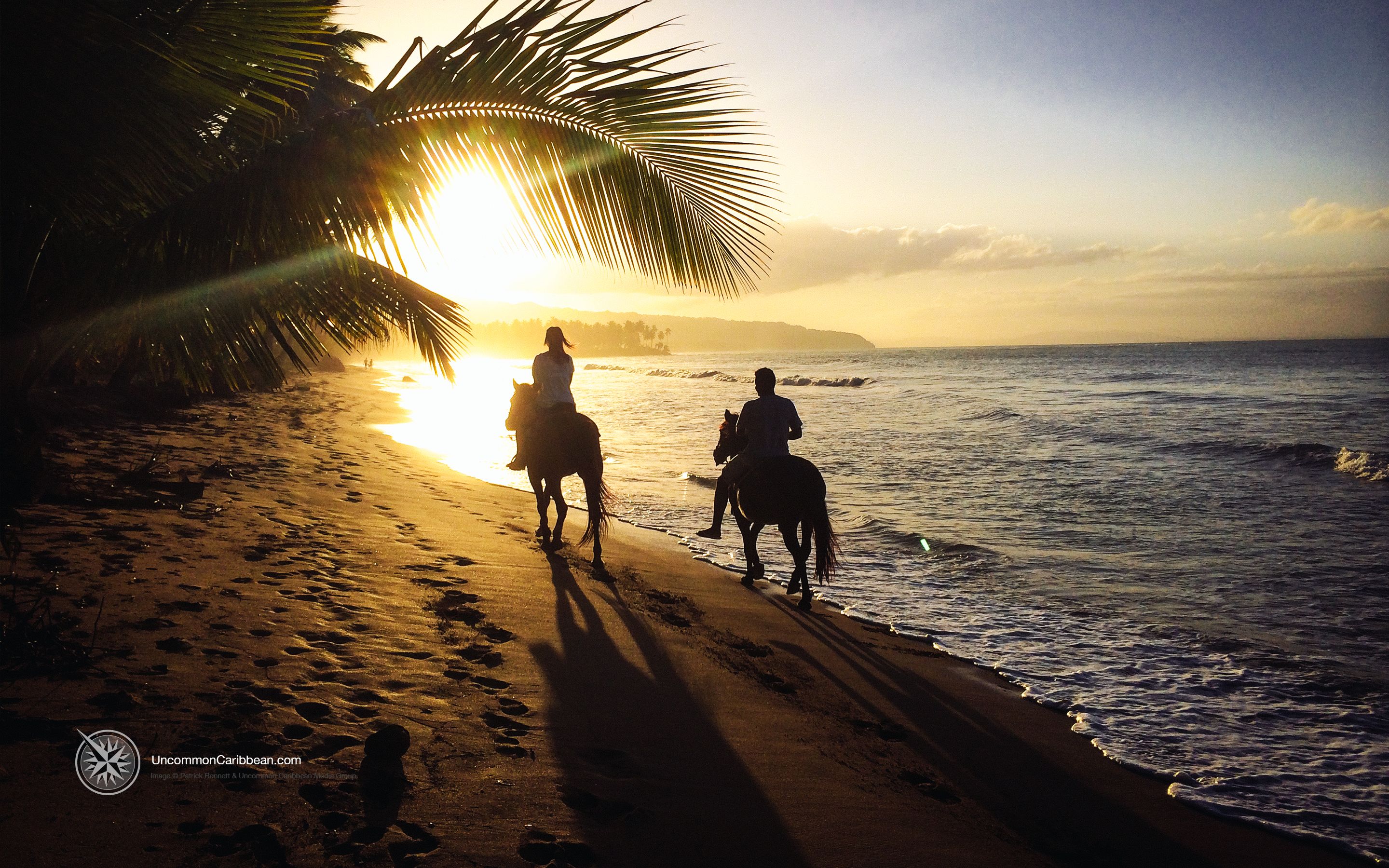 Caribbean Wallpaper: Horseback Riding And The Perfect Beach Sunset. Dominican Republic, Samana