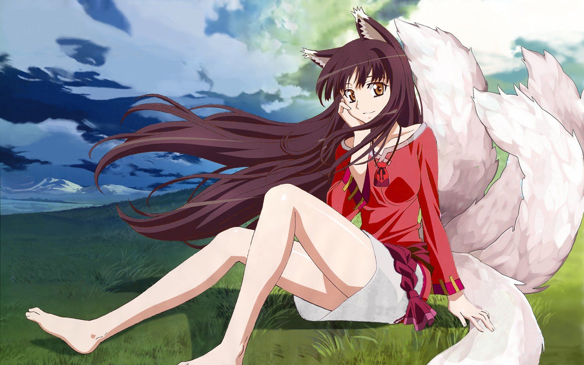 anime, Anime girls, Wolf girls, Ahri, Adobe Photohop Wallpaper HD / Desktop and Mobile Background
