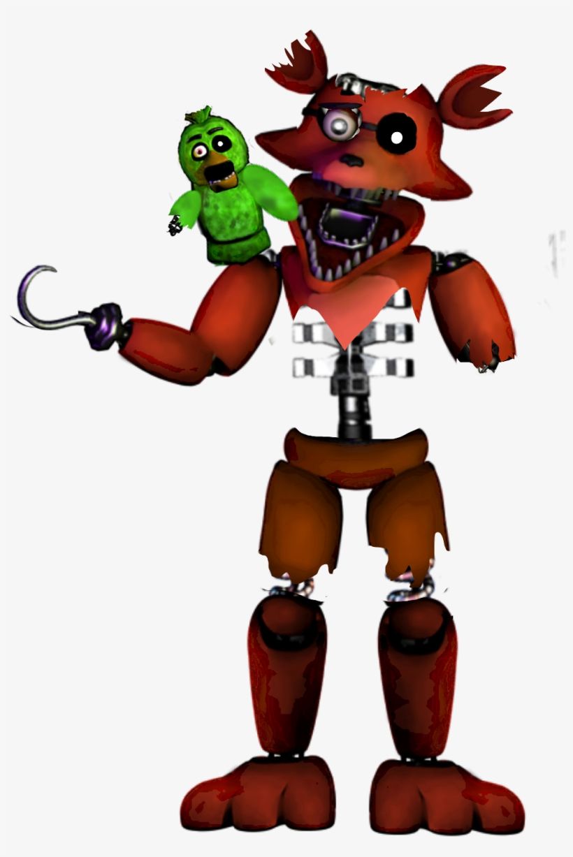 Withered Foxy Full Body PNG