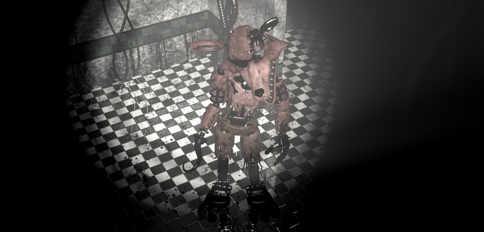 Withered Foxy V2 Full body render [FNaF Blender] by TRAWERT