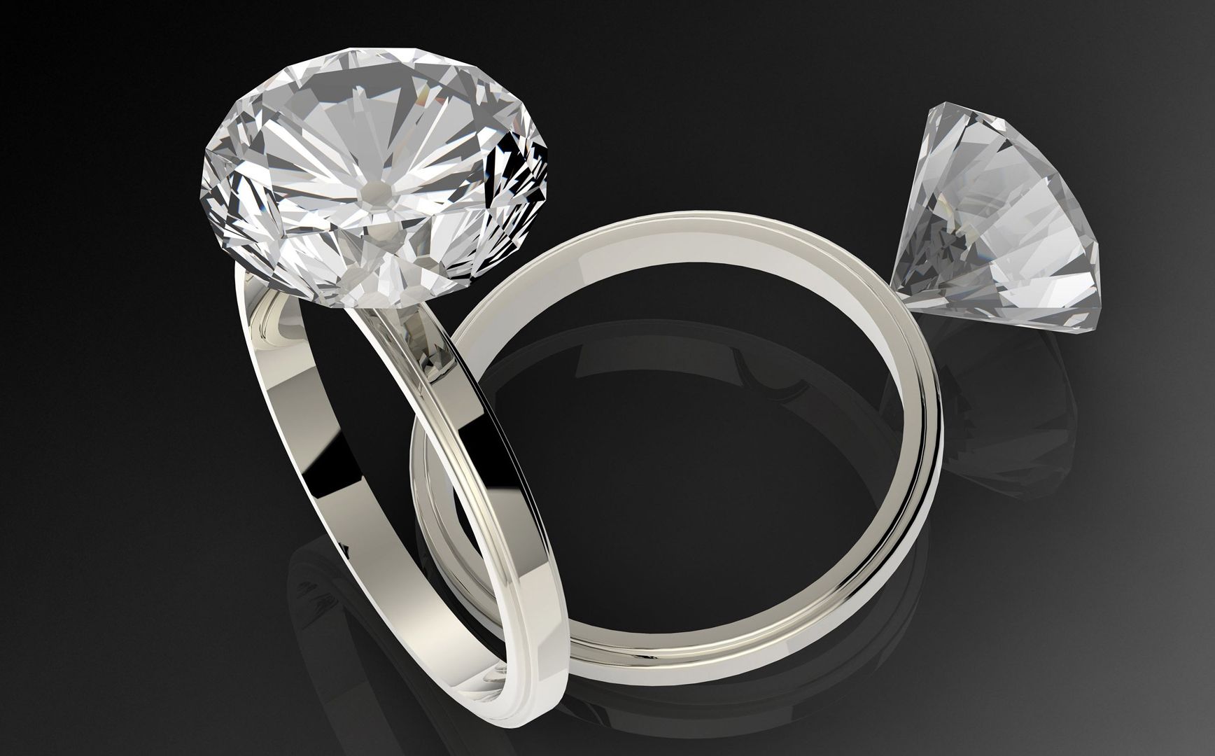 3D Diamond Ring High Definition Wallpaper