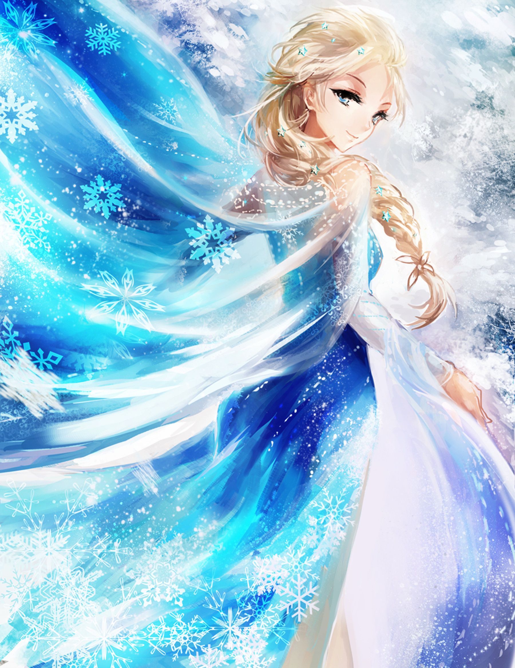 Presenting her Majesty, the Snow Queen. Elsa anime, Disney elsa, Disney art