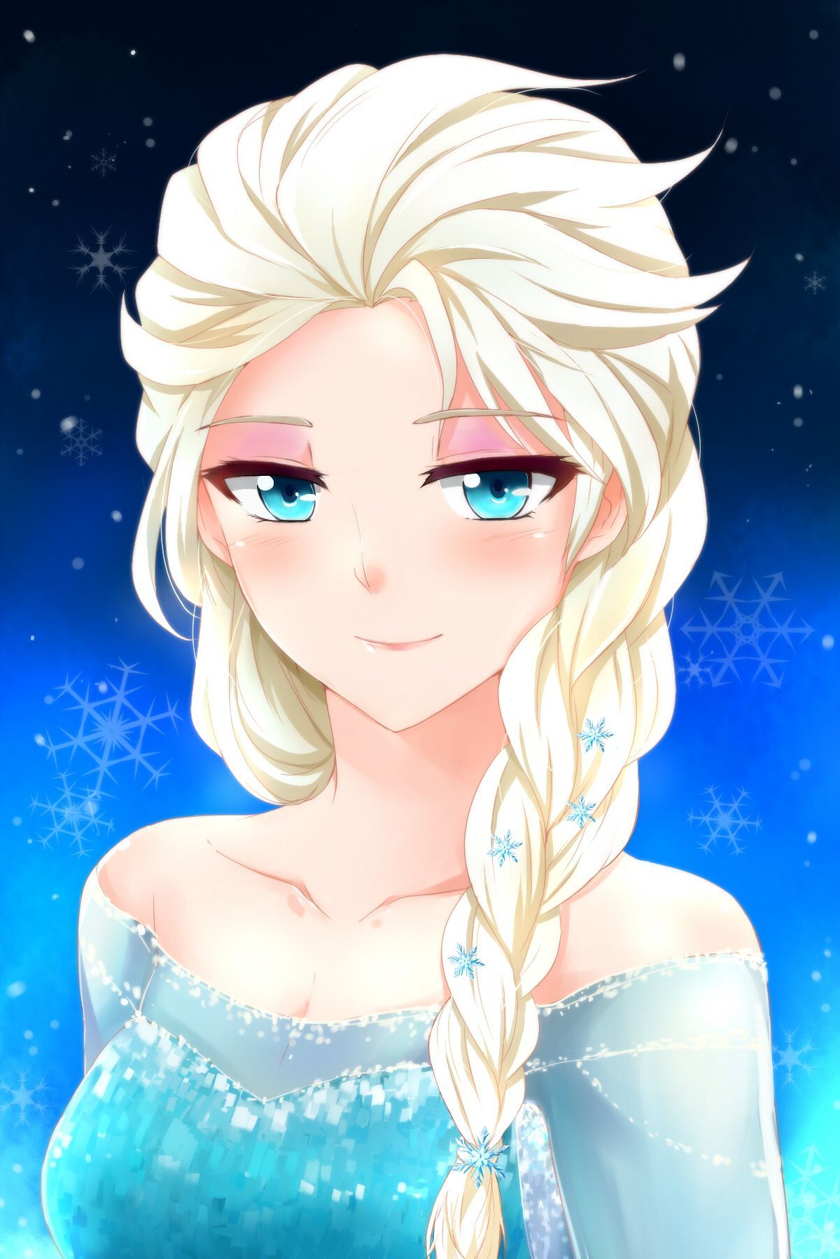 Elsa. Elsa anime, Anime, Disney art