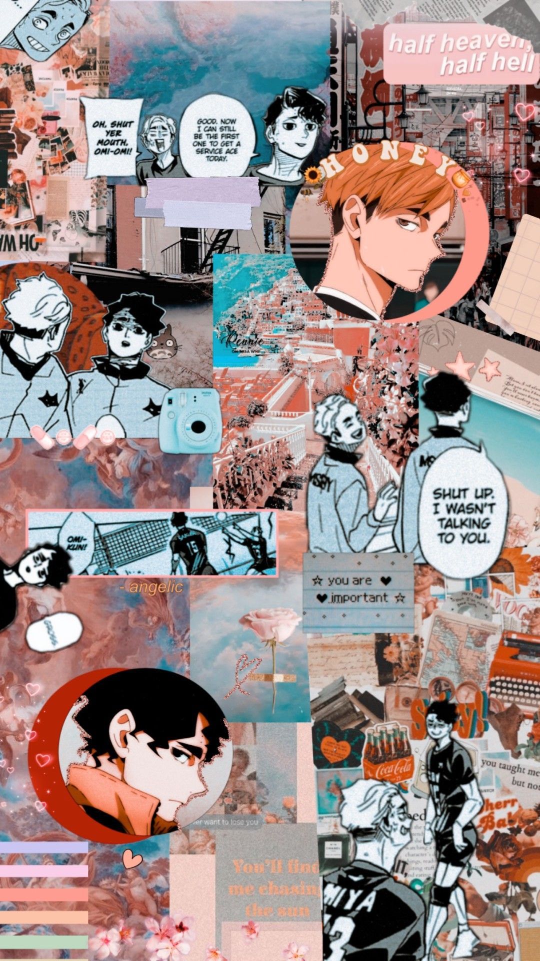 Sakuatsu Lockscreens*:・ﾟ✧. Haikyuu anime, Anime wallpaper iphone, Cute anime wallpaper