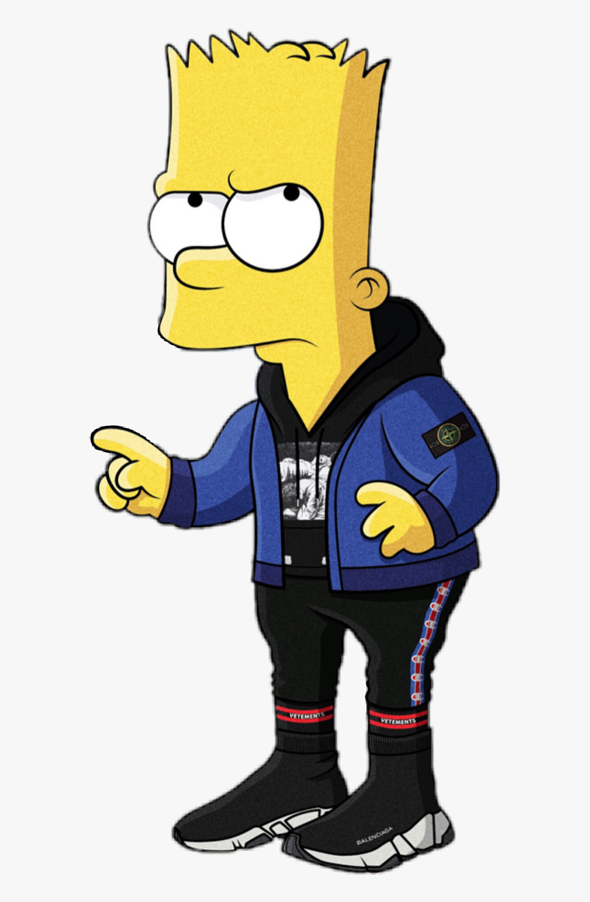 Gucci Clip Art Supreme Hypebeast Bart Simpson, HD Png Download, Transparent Png Image