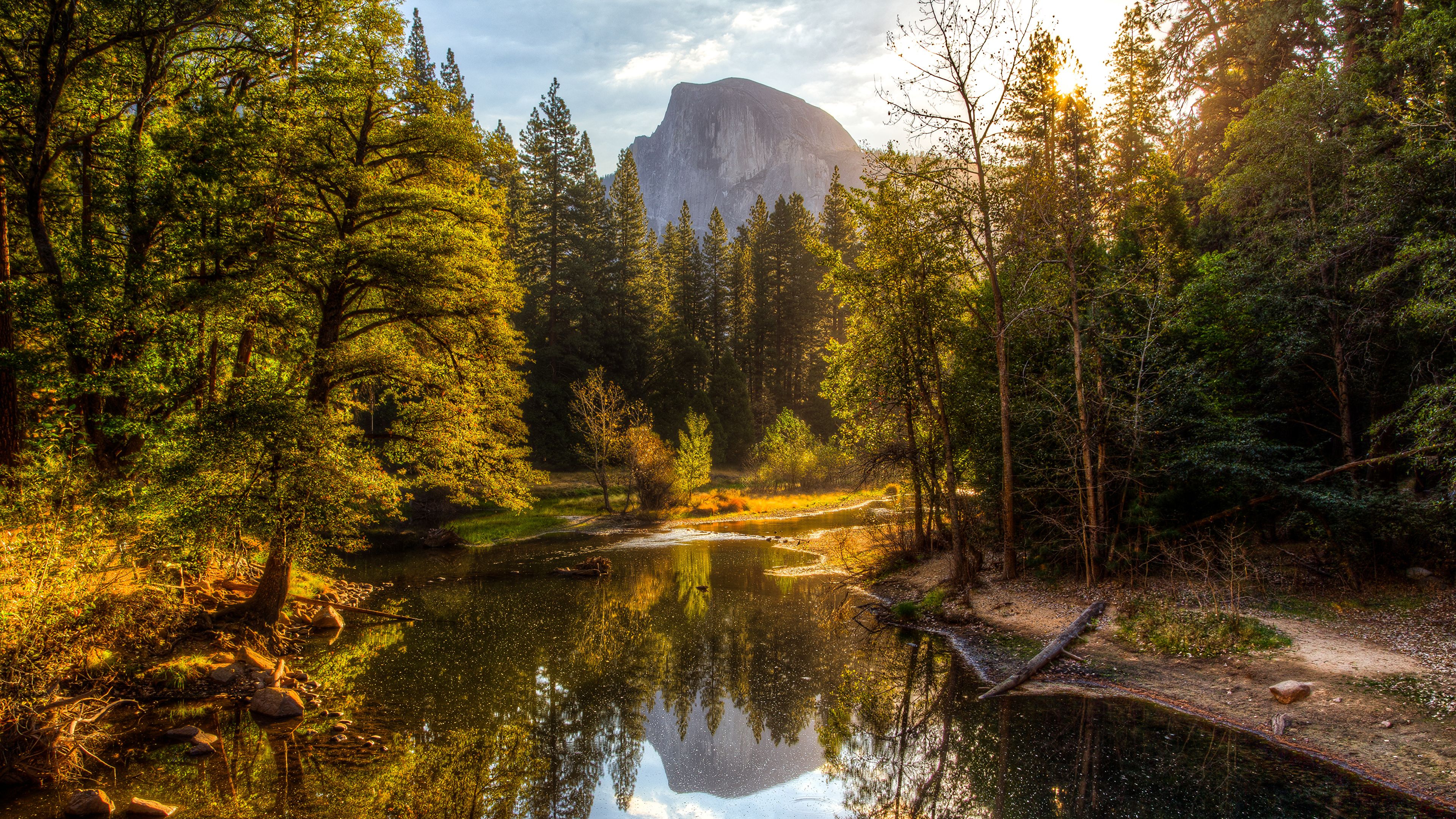Desktop Wallpaper Yosemite USA Autumn Nature Mountains 3840x2160