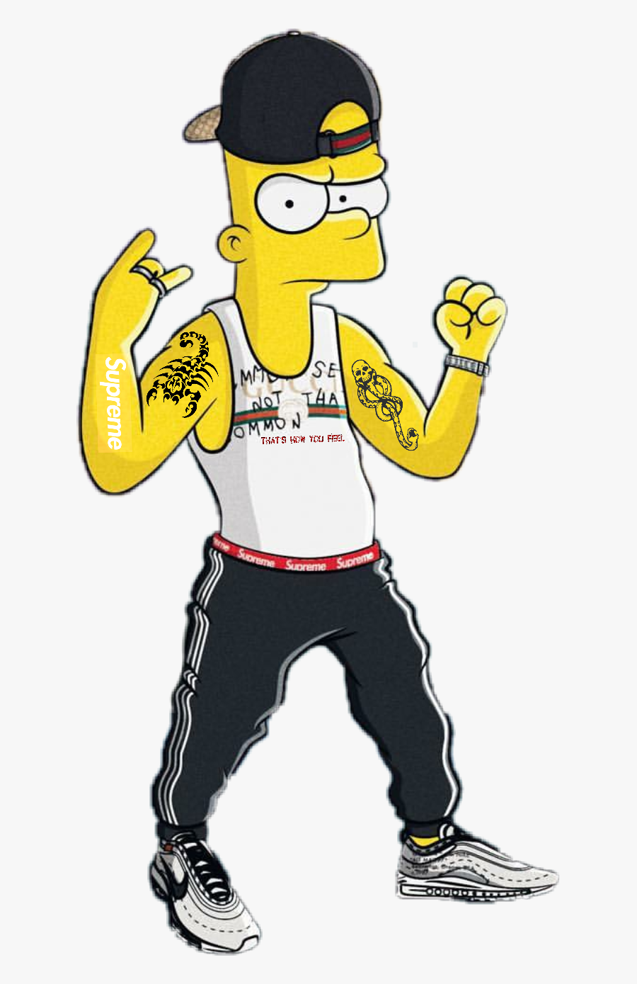 Yeezy Gucci Bart Simpson Supreme Wallpaper