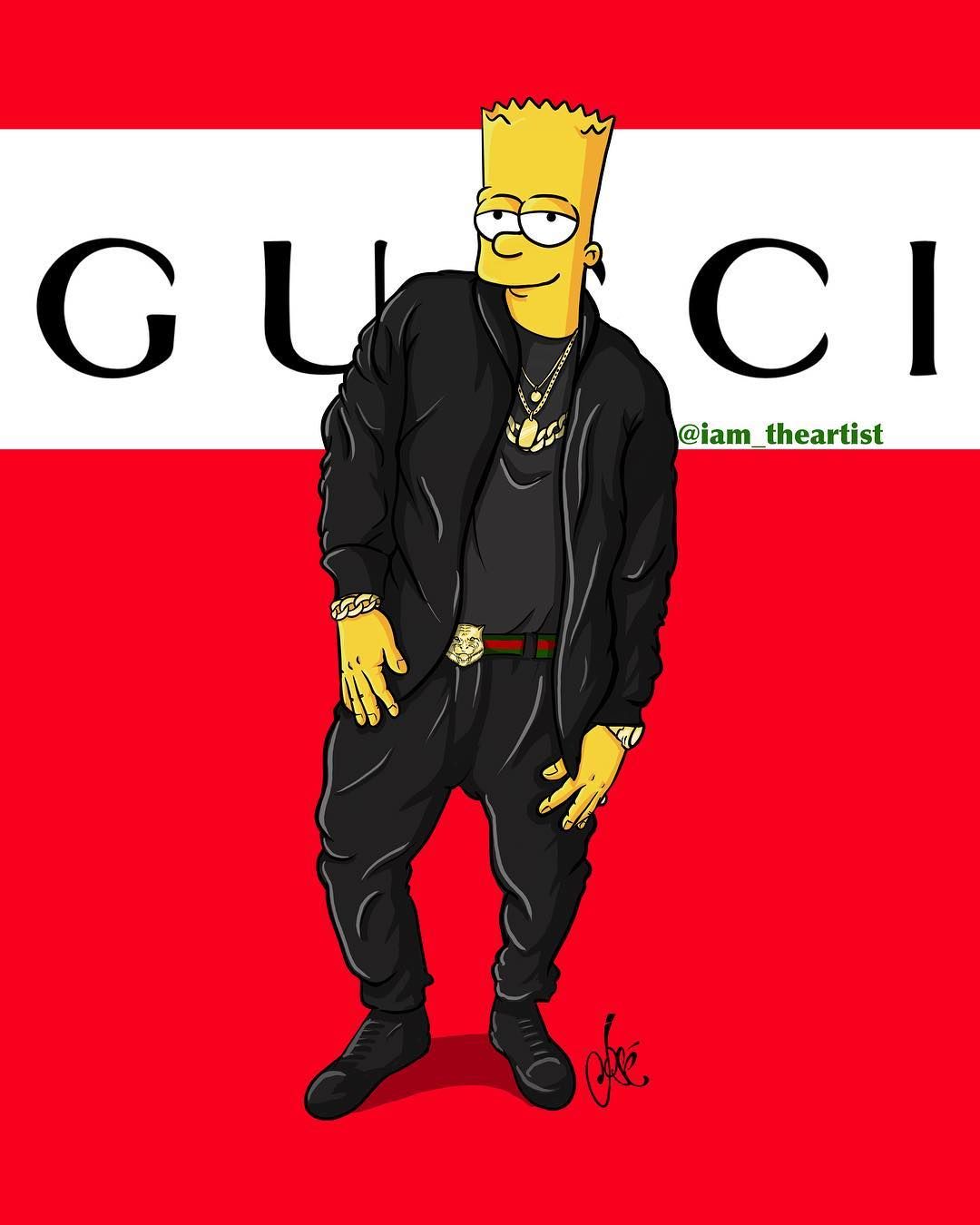GoonzArt on Instagram: “Bart Simpson #thesimpsons #gucci #elalfaeljefe #apple #bartsimpson #bart #ipadpro #ipada. Bart simpson art, Supreme iphone wallpaper, Bart