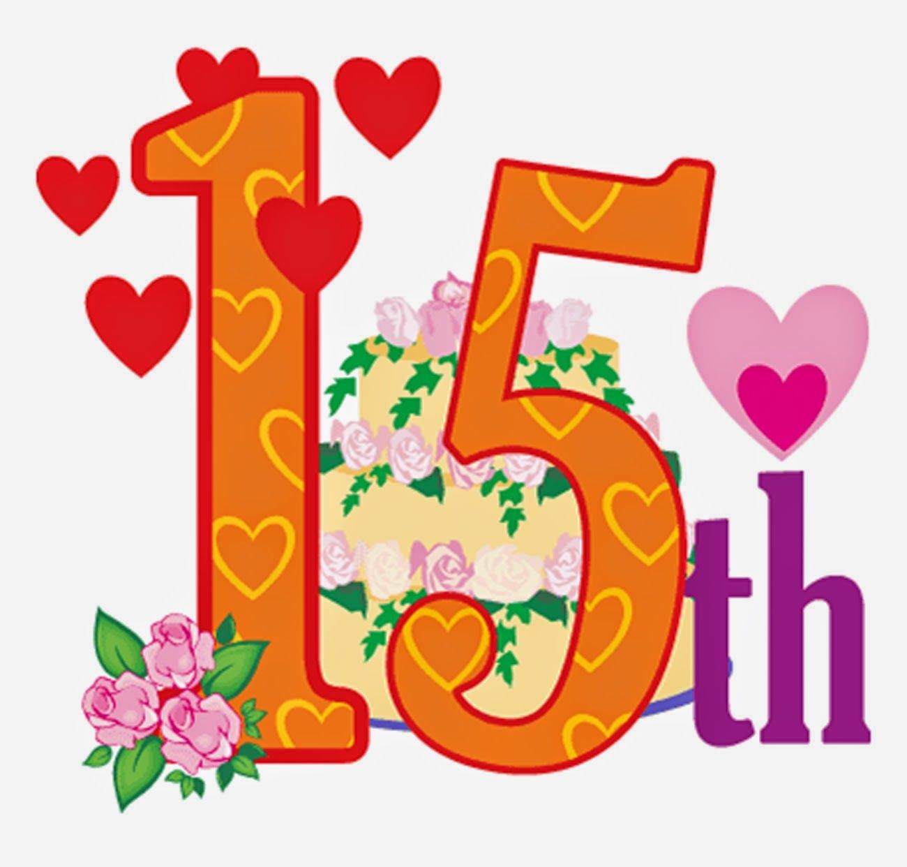Happy 15th Anniversary!. Free Greetings 's Customers to their friends!. Happy 15th anniversary, Happy 15th birthday, Happy birthday girls