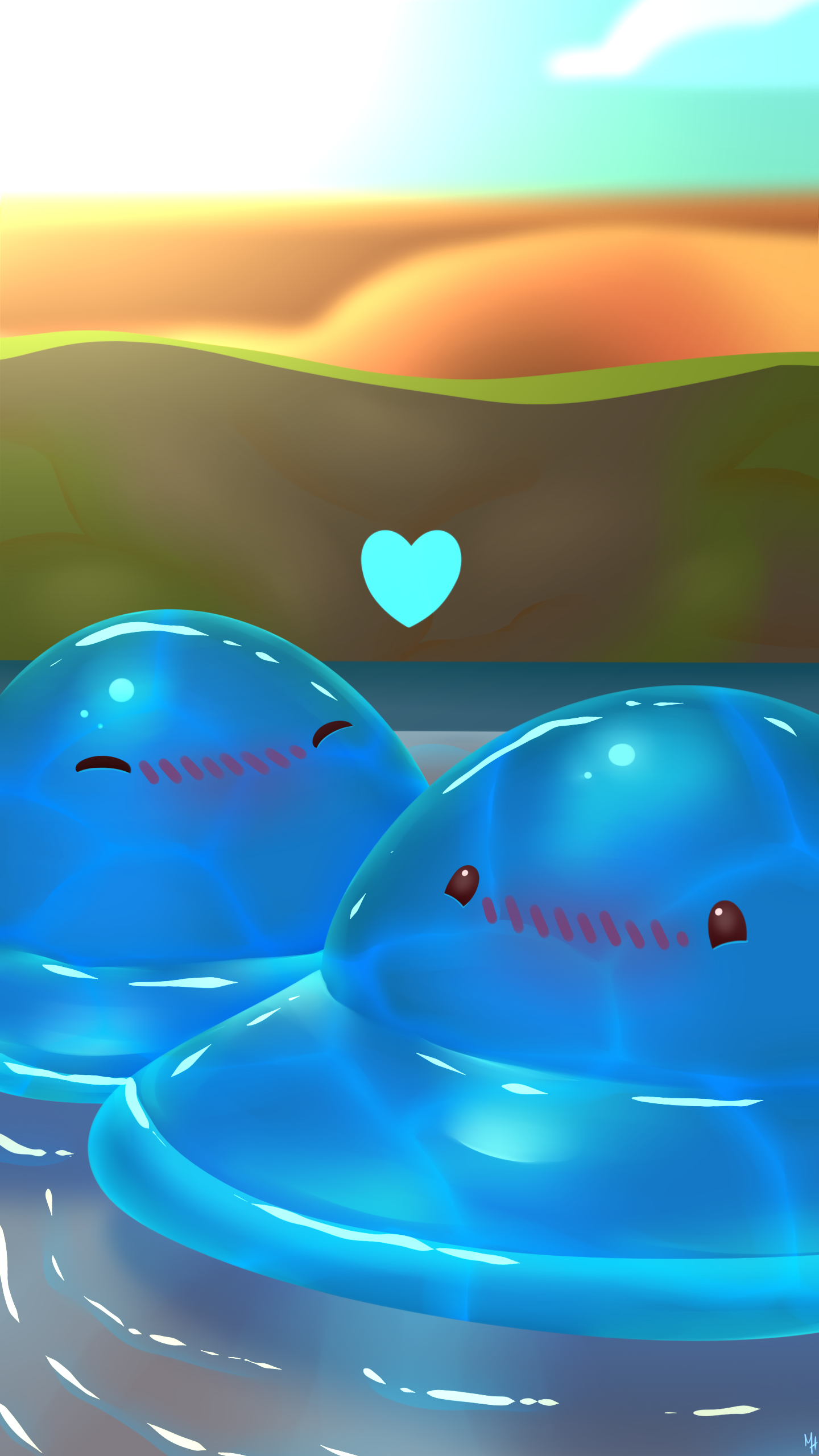 Puddle Slime Phone Wallpaper! (Made by me)