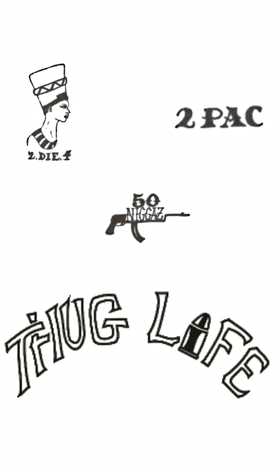 2pac Thug Life wallpaper. Tatuagem de hip hop, Design de tatuagens, Desenhos para tatuagem