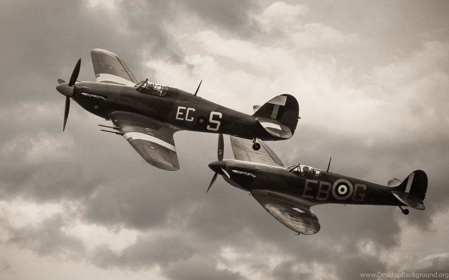 Hawker Hurricane And Supermarine Spitfire Plane Wallpaper. Desktop Background